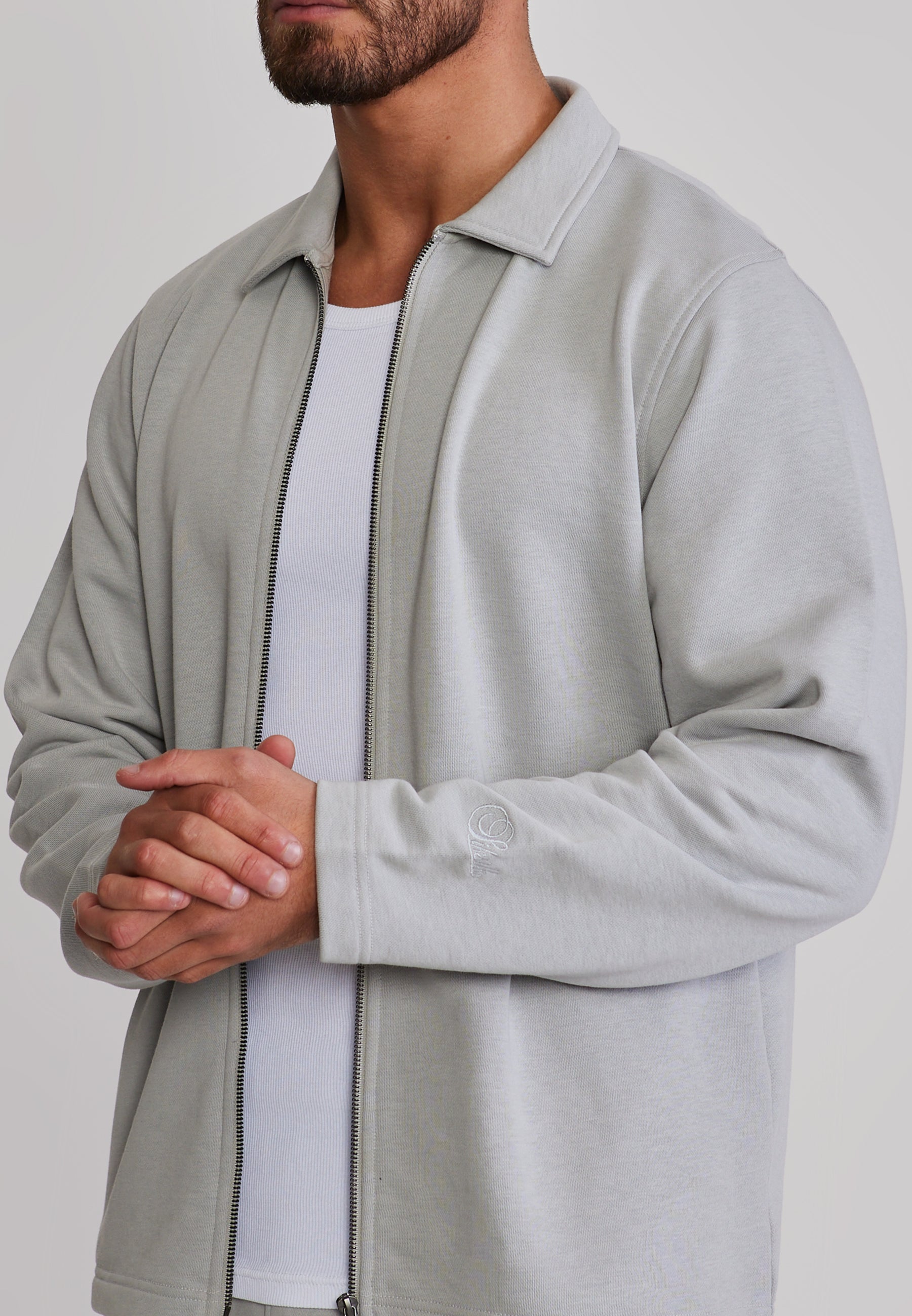 Smart Overshirt in Light Grey Hemden SikSilk