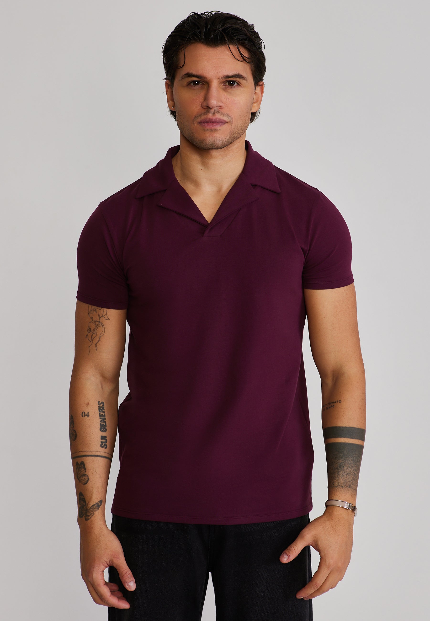 Revere Polo in Burgundy T-Shirts SikSilk