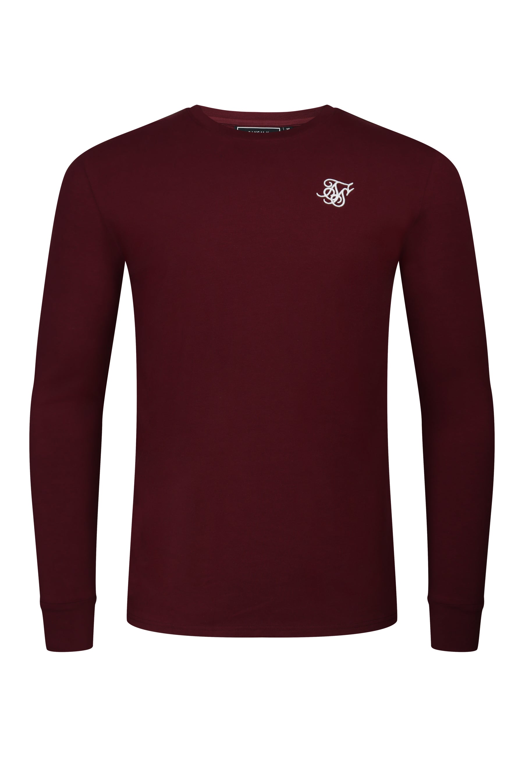 Essentials LS T-Shirt in Burgundy T-Shirts SikSilk