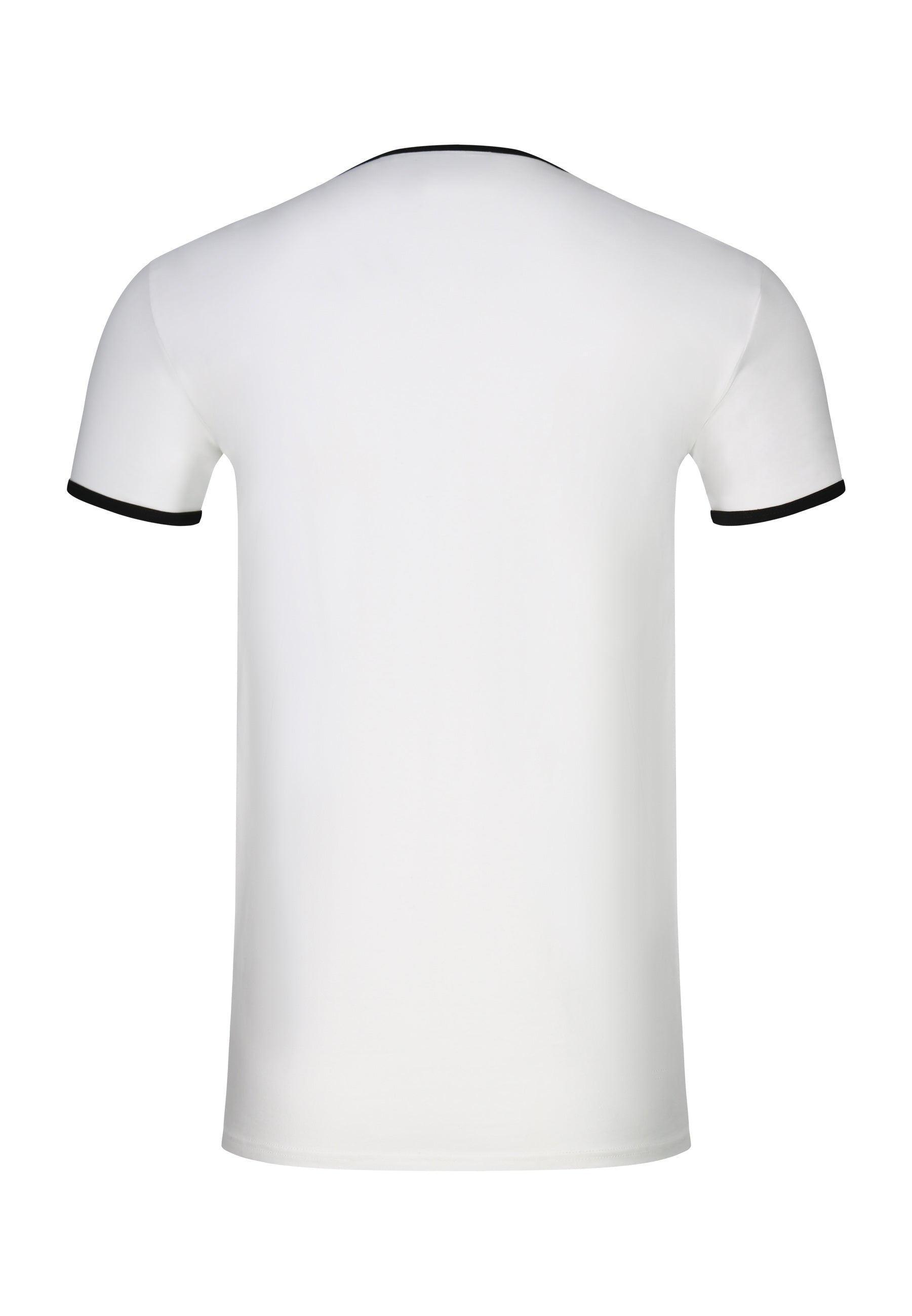 Ringer T-Shirt in White-Black T-Shirts SikSilk