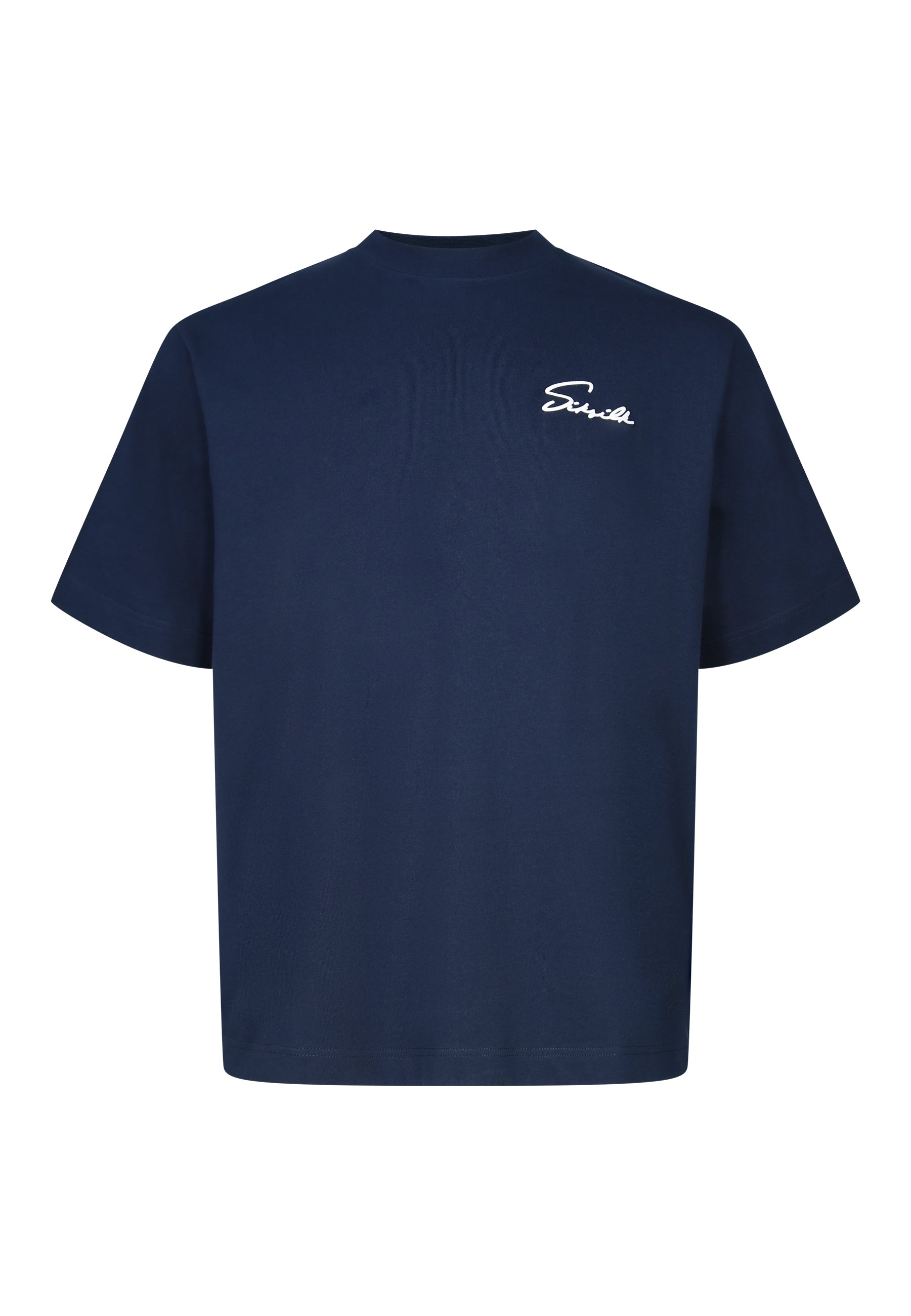 Script T-Shirt in Navy T-Shirts SikSilk