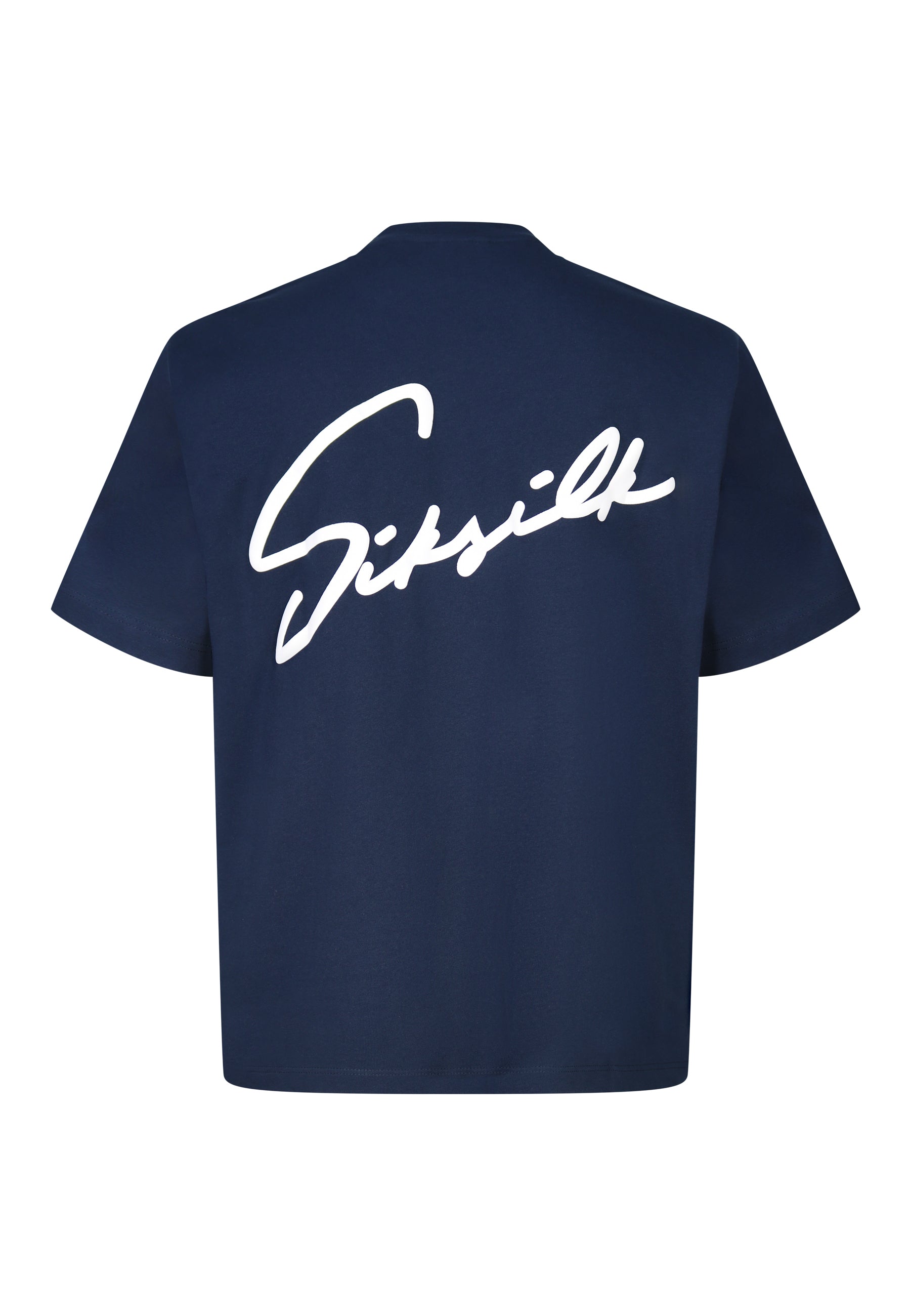 Script T-Shirt in Navy T-Shirts SikSilk
