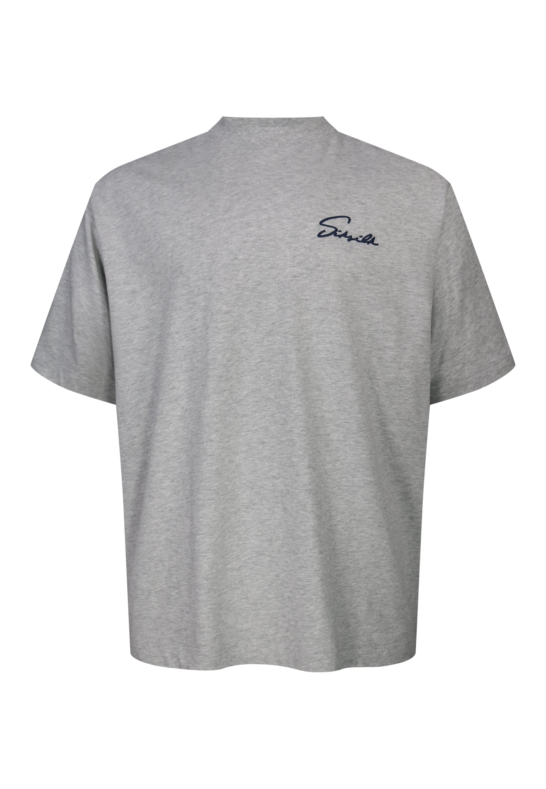 Script T-Shirt in Grey Marl T-Shirts SikSilk