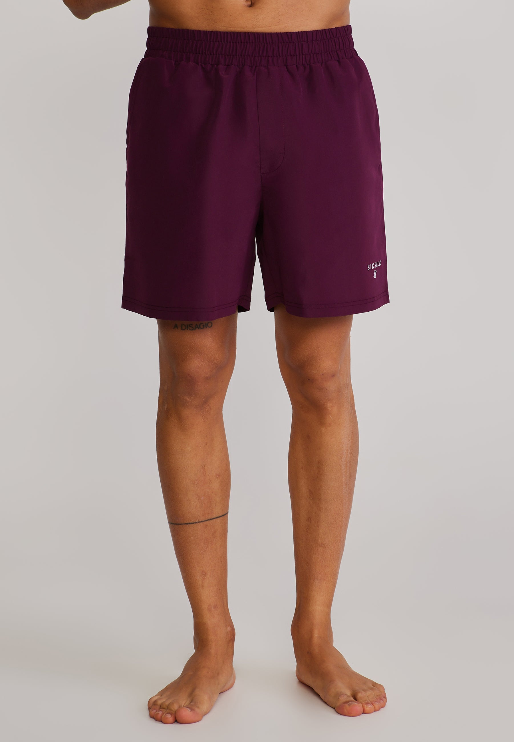 Swim Shorts in Burgundy Badehosen SikSilk