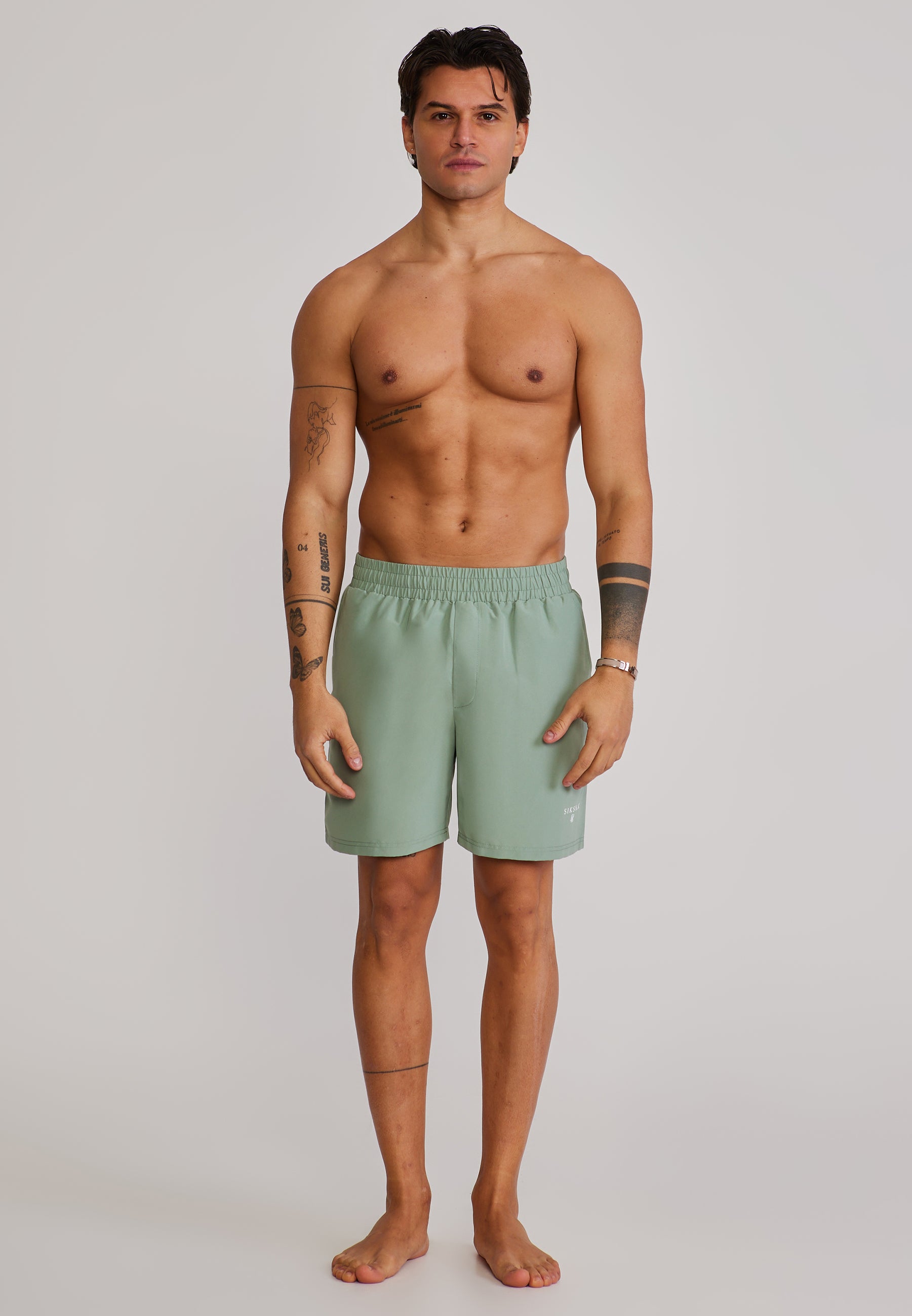 Swim Shorts in Green Badehosen SikSilk
