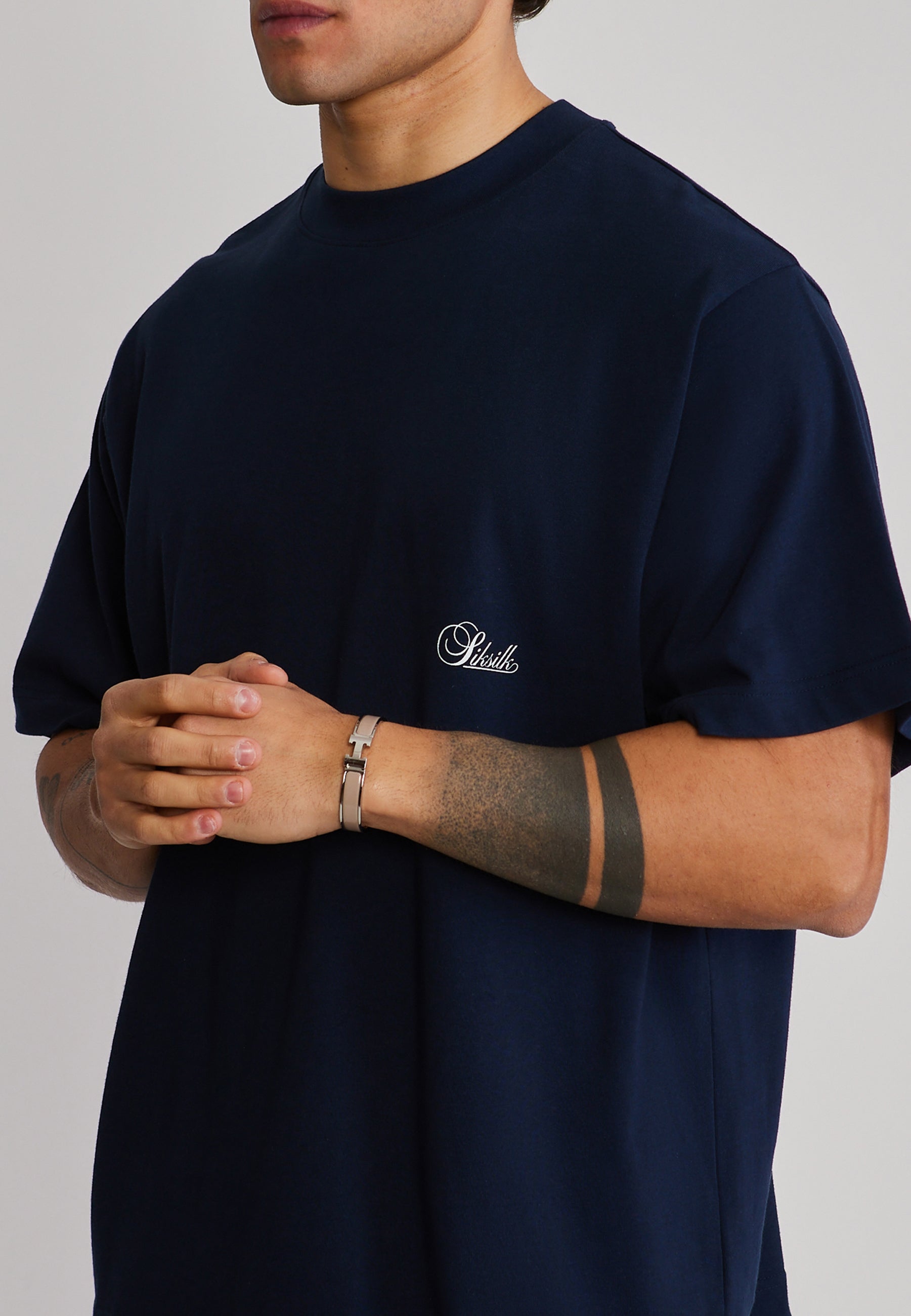 Oversized T-Shirt in Navy T-Shirts SikSilk