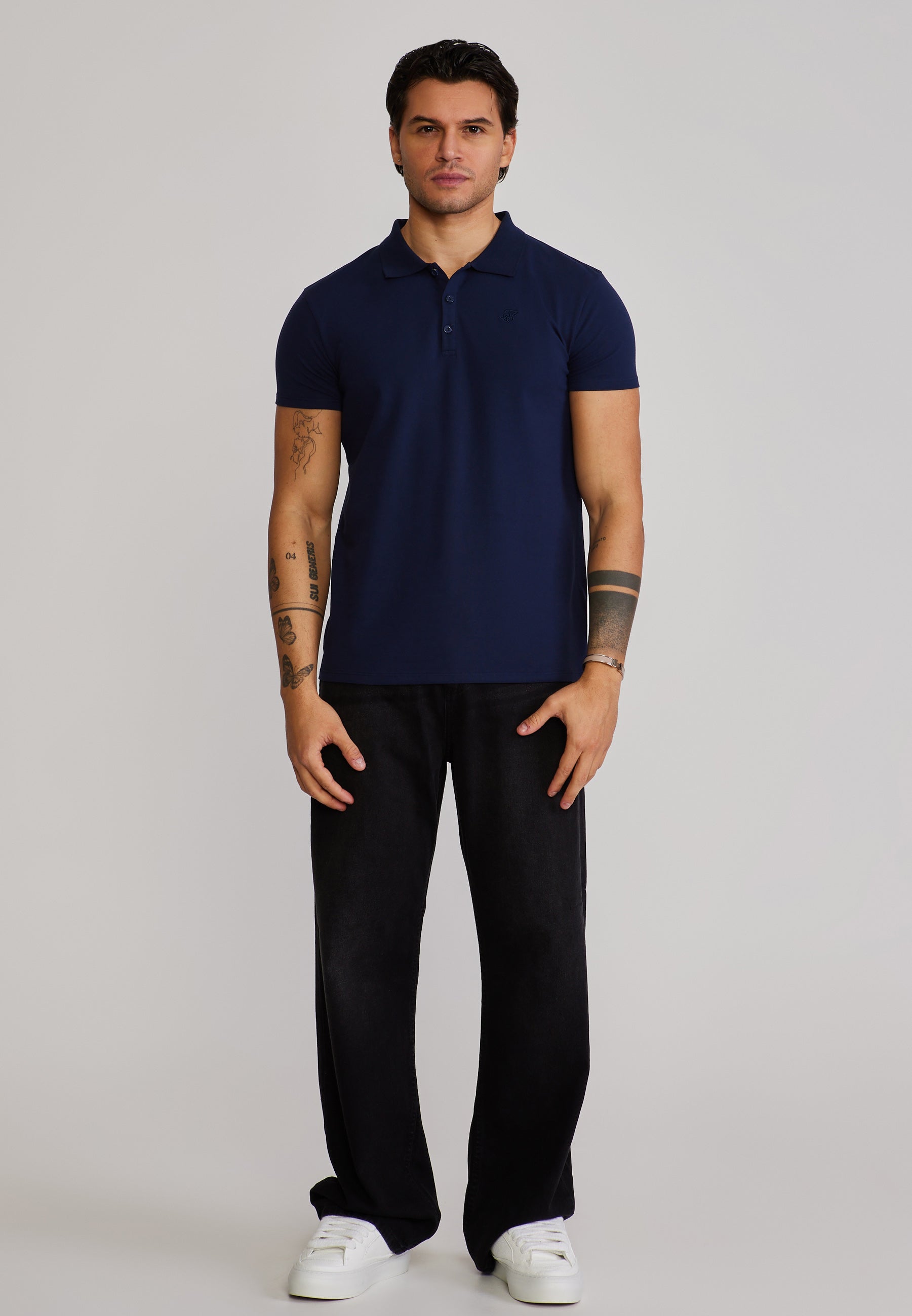 Polo T-shirt bleu marine T-shirts SikSilk