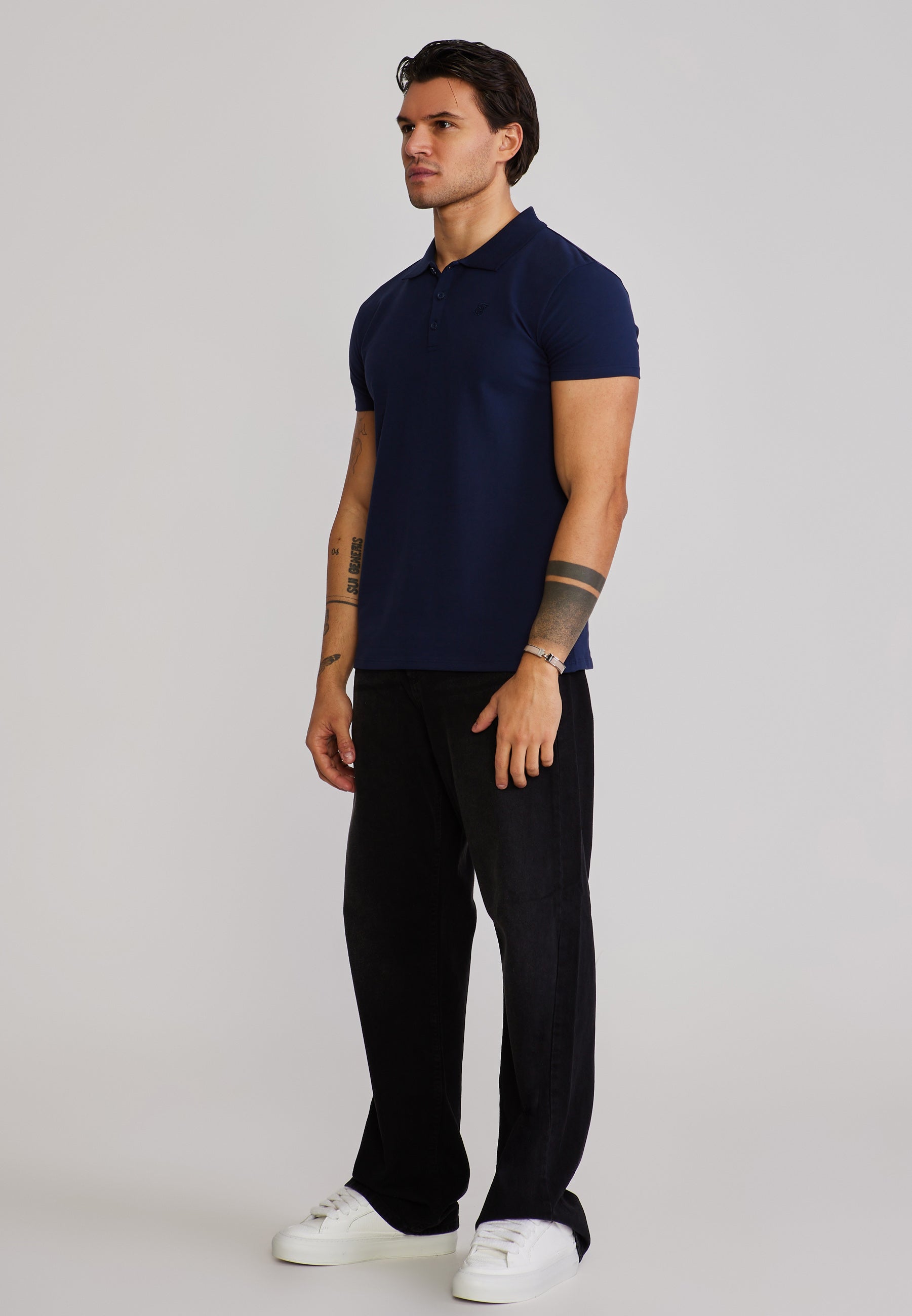 Polo T-shirt bleu marine T-shirts SikSilk