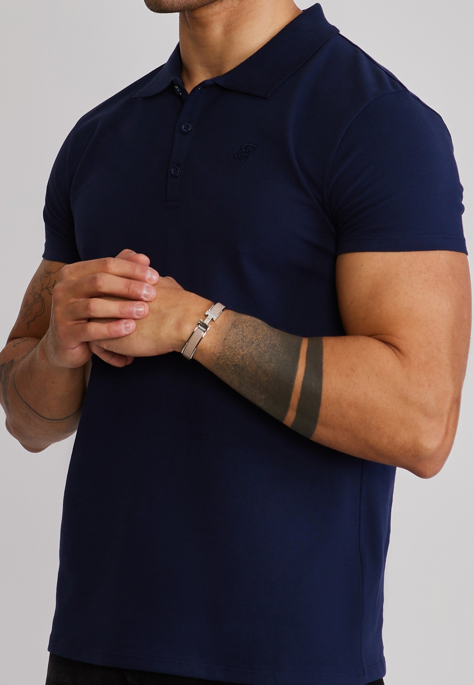 Polo T-shirt bleu marine T-shirts SikSilk