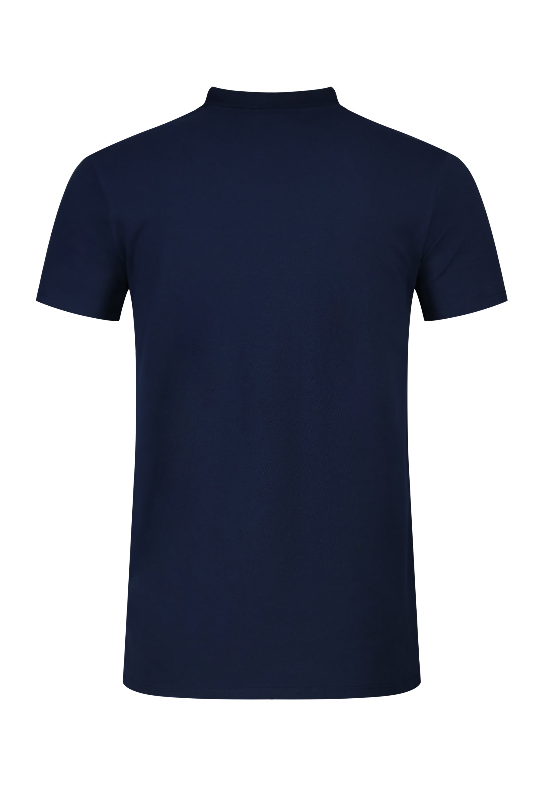 Zip Polo T-Shirt in Navy T-Shirts SikSilk