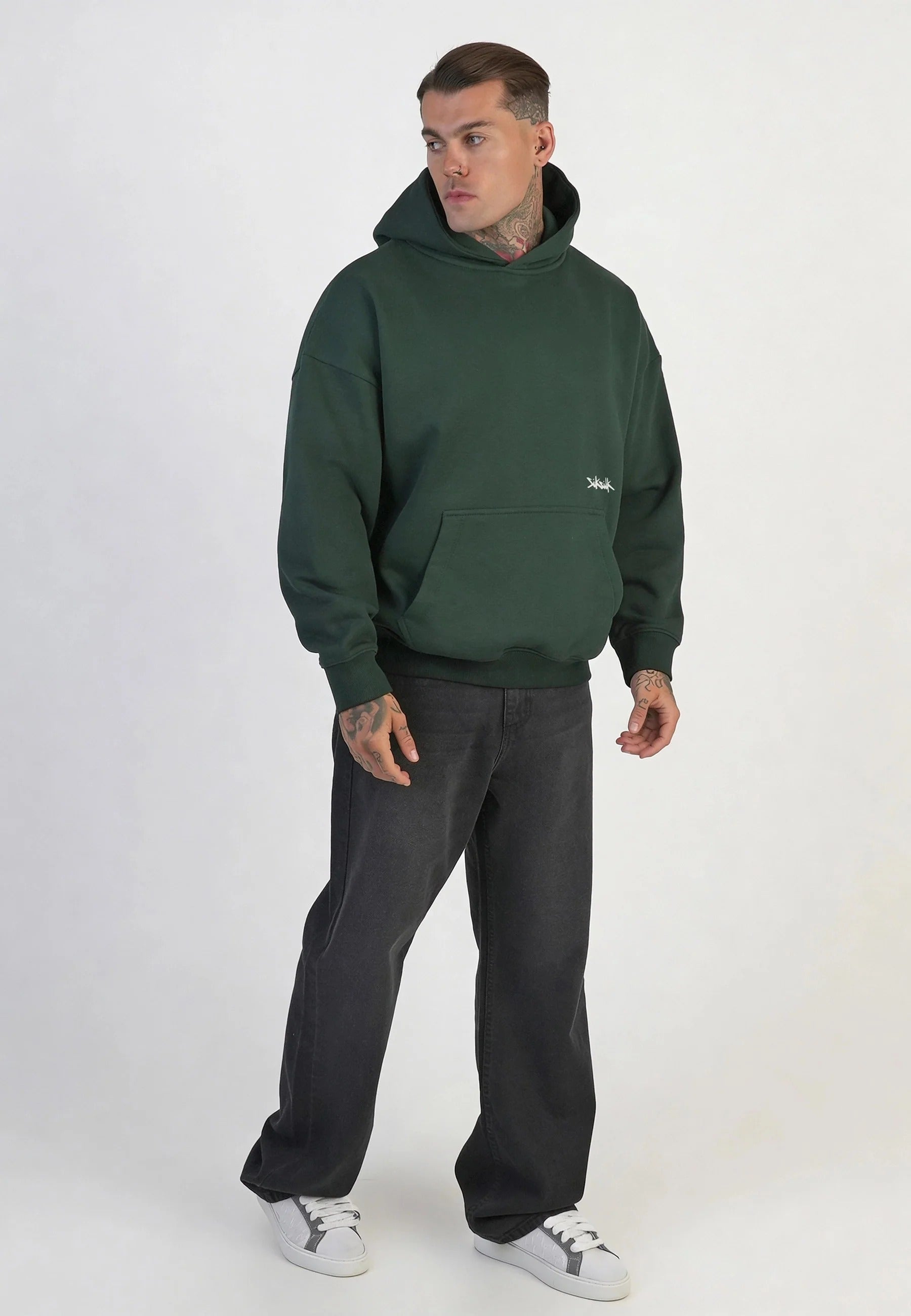 Graphic Hoodie in Green Kapuzenpullover SikSilk