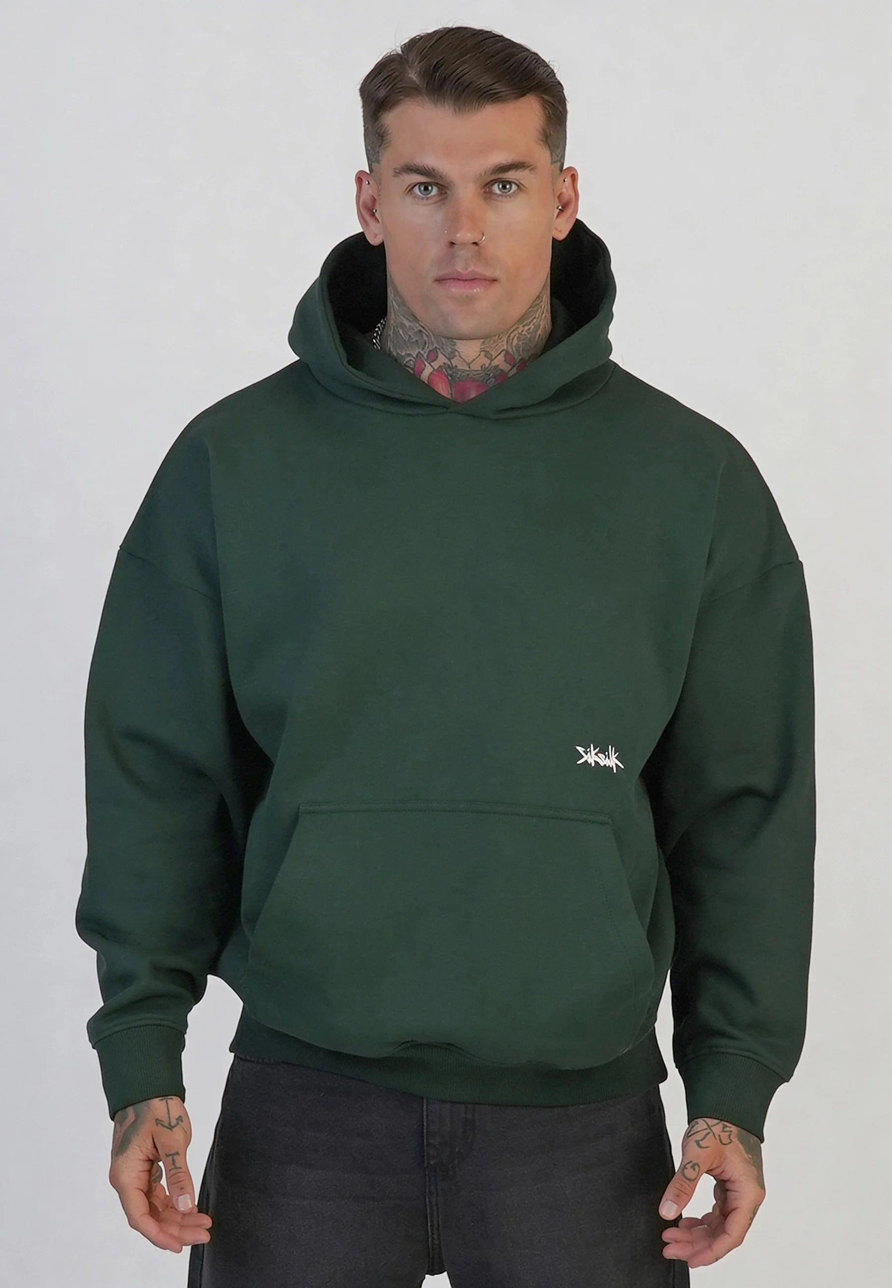 Graphic Hoodie in Green Kapuzenpullover SikSilk