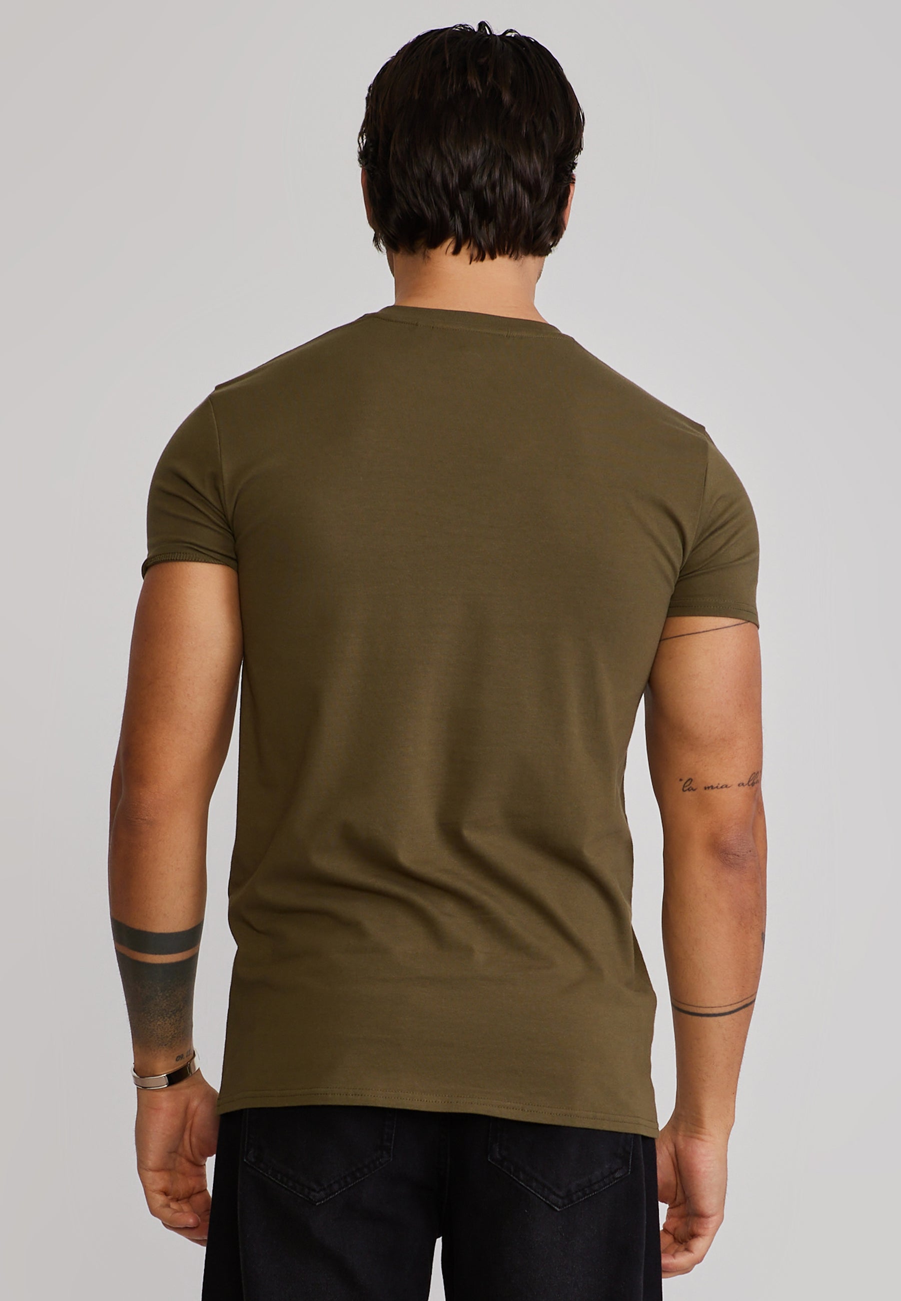 Essentials T-Shirt in Khaki Green T-Shirts SikSilk