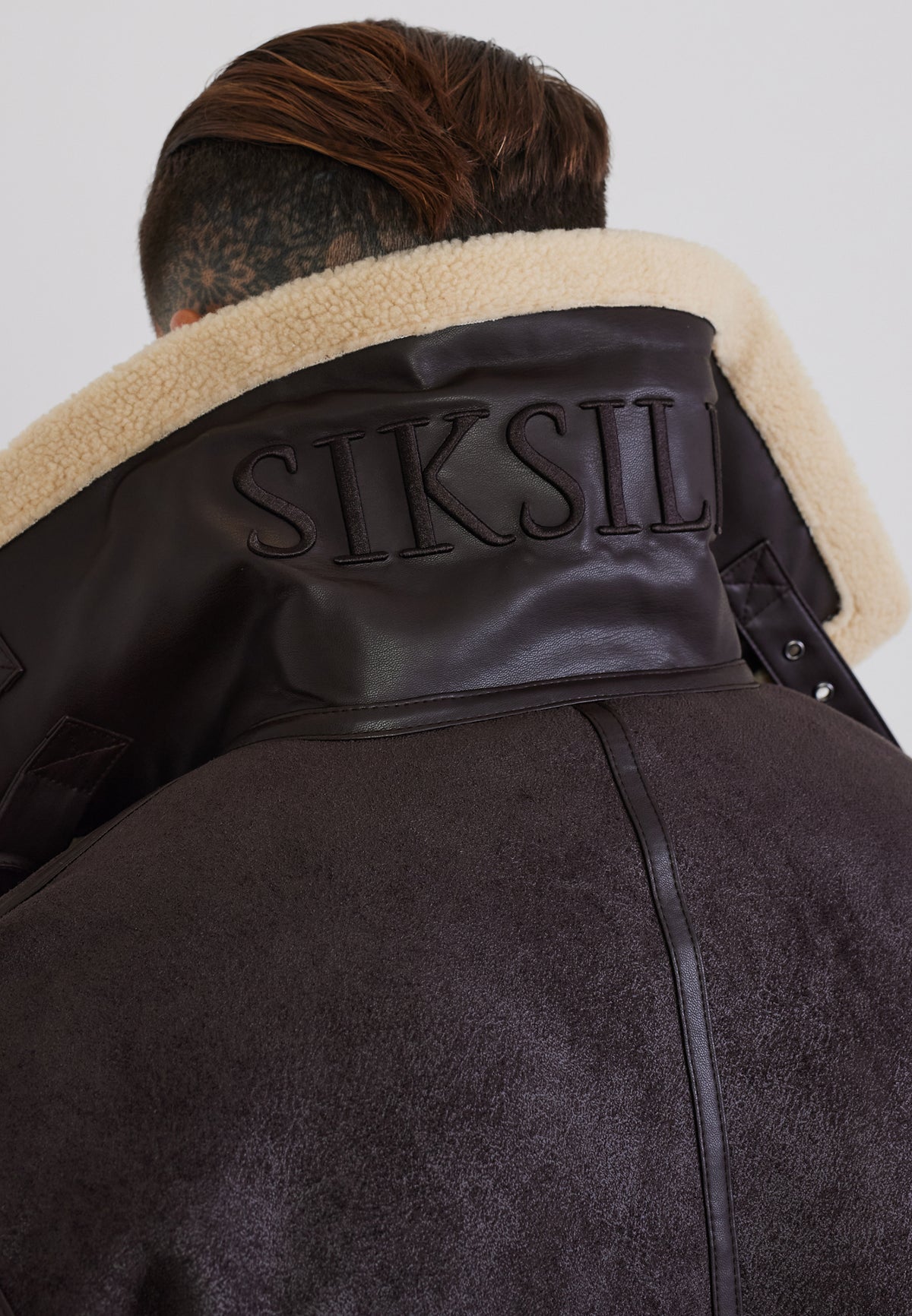 Jacke Aviator Bomber in Brown Jacken SikSilk