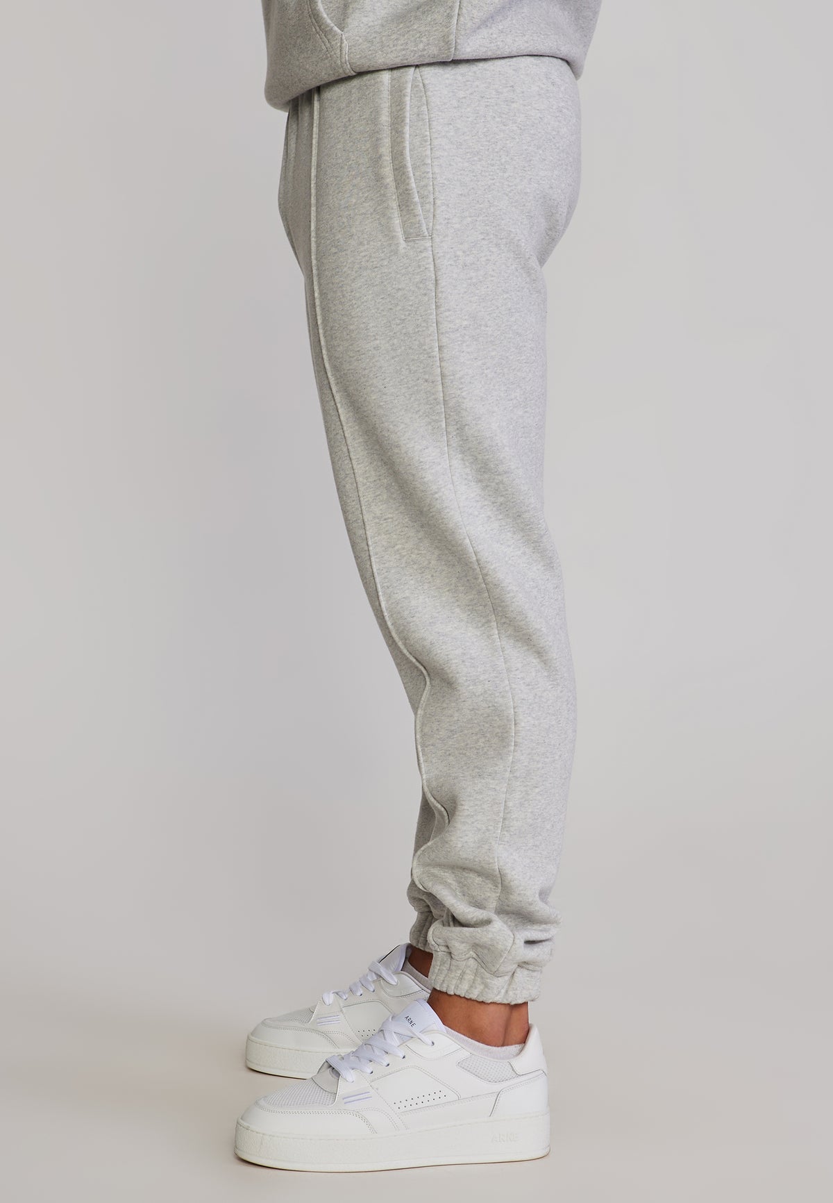 Jogginghose Pintuck in Grey Marl Hosen SikSilk