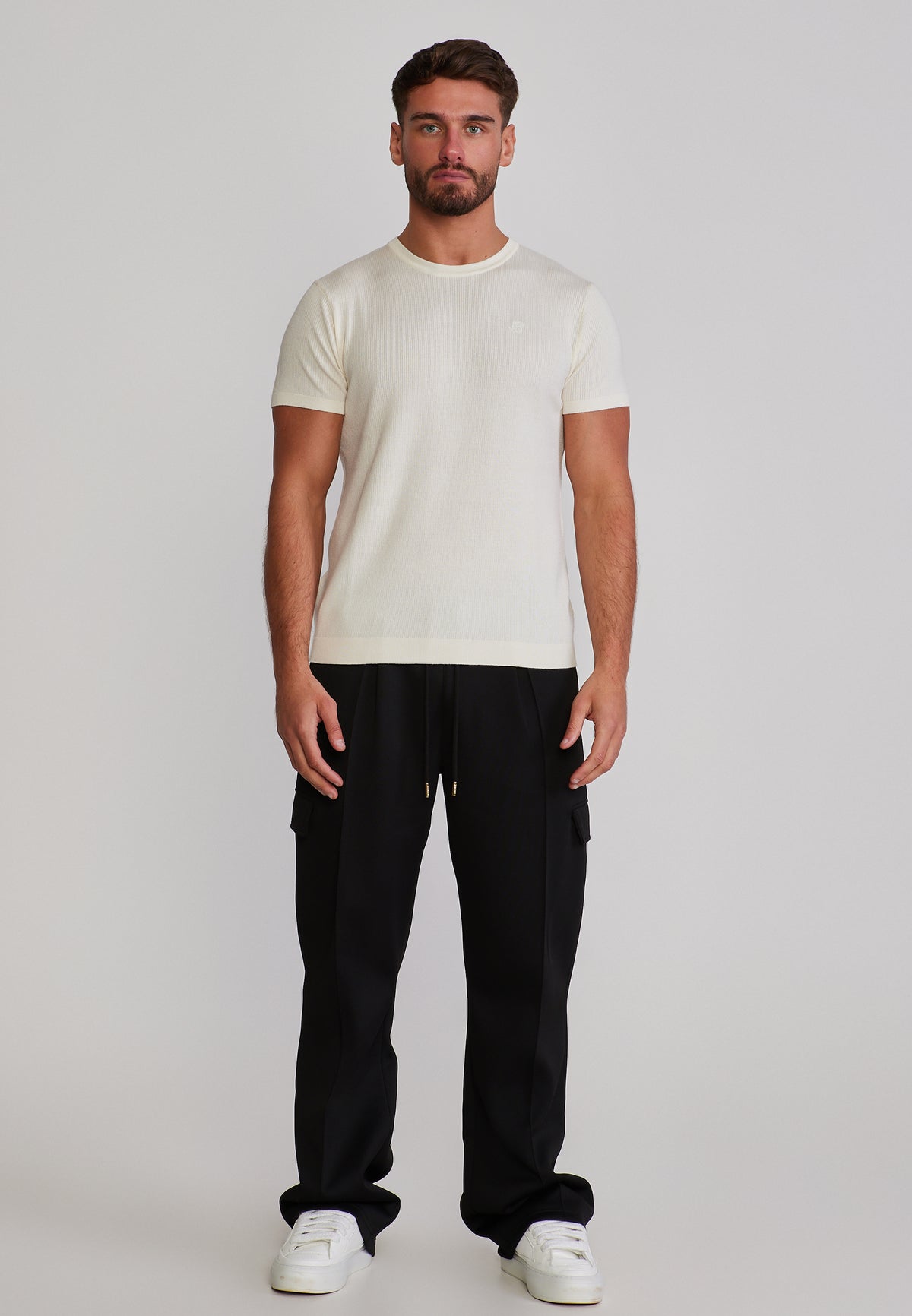 T-Shirt Knitted in Ecru T-Shirts SikSilk