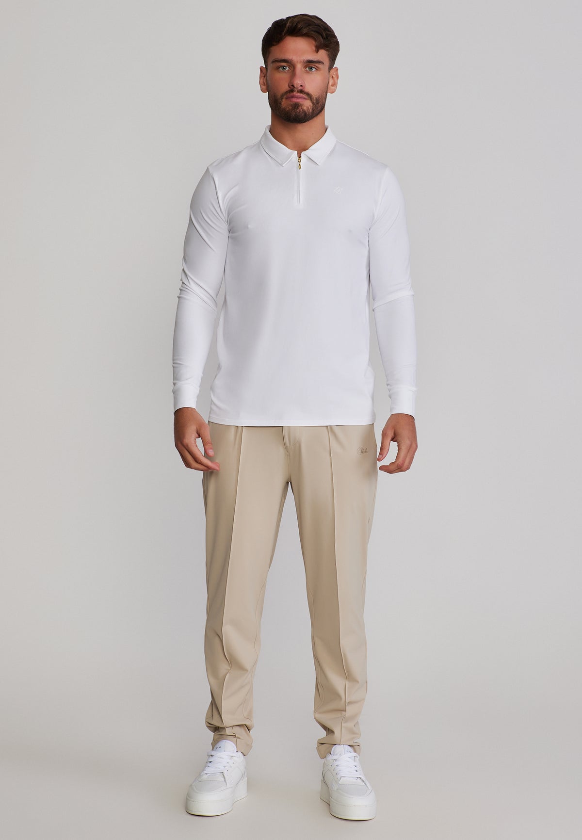 Jogginghose Chino in Beige Hosen SikSilk