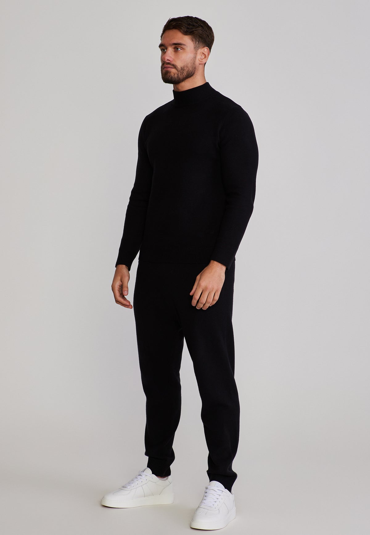 Pullover High Neck in Black Pullover SikSilk