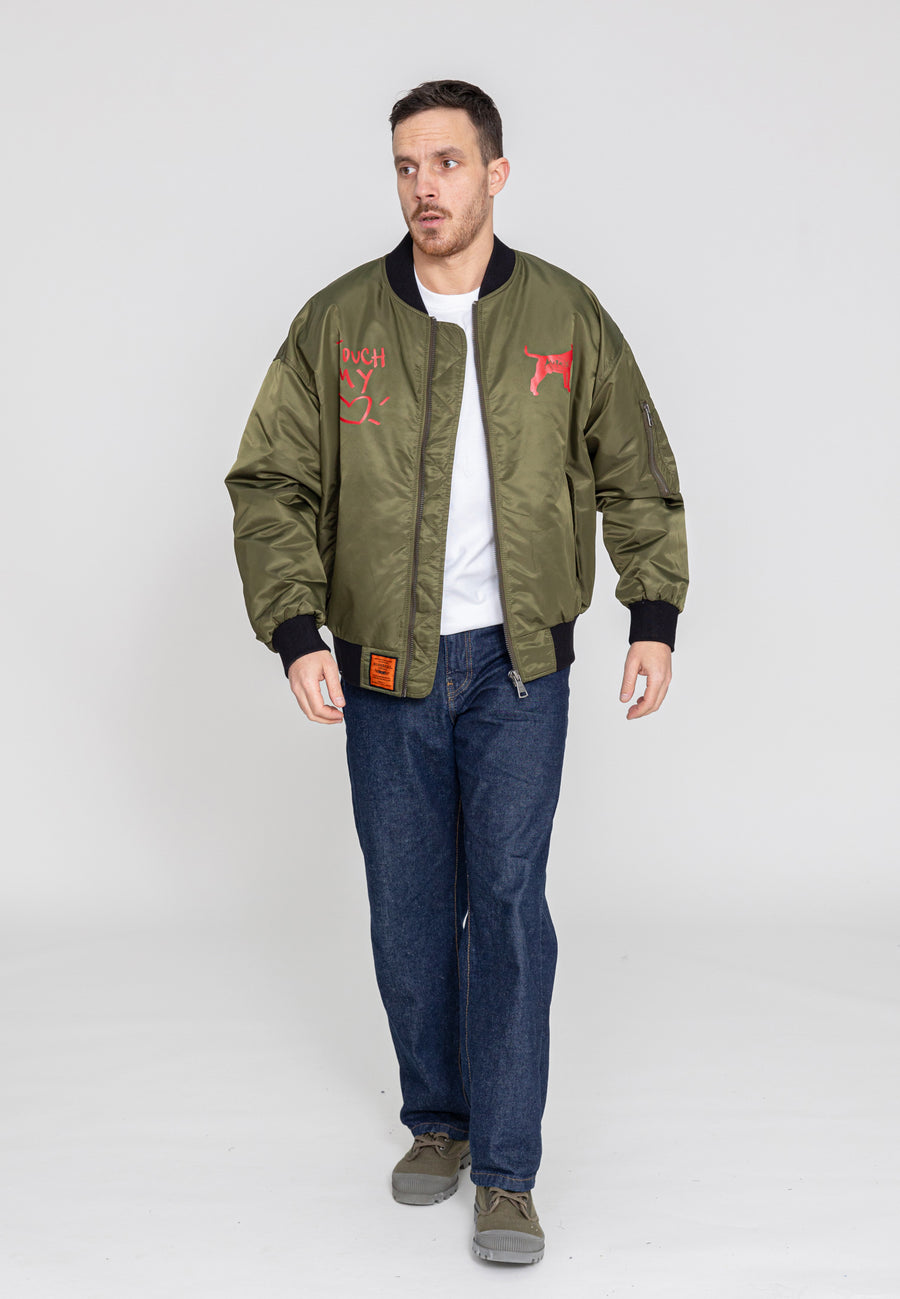 Stay Beautiful M Bomberjacke in Kaki Jacken Bombers Original