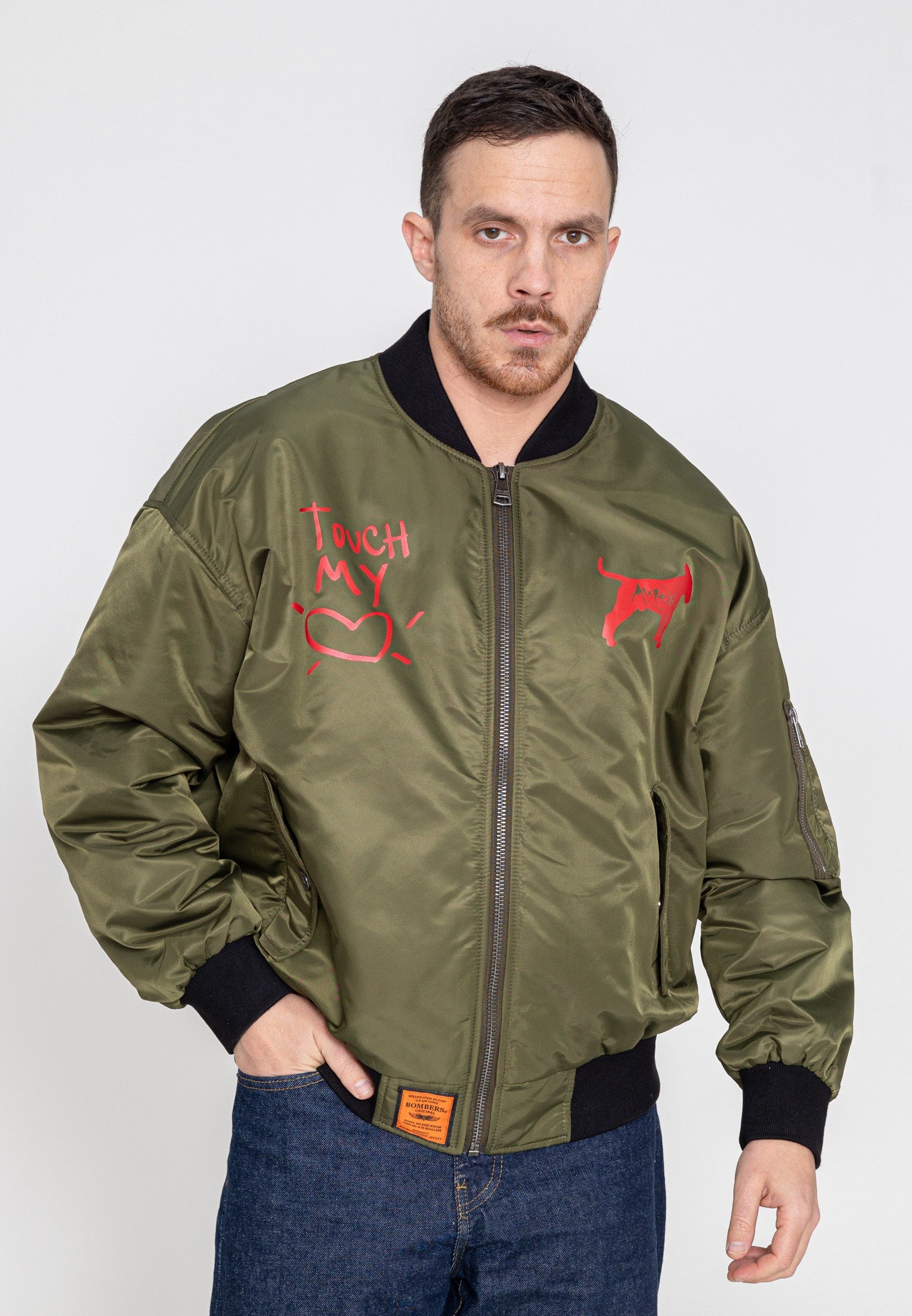 Stay Beautiful M Bomberjacke in Kaki Jacken Bombers Original