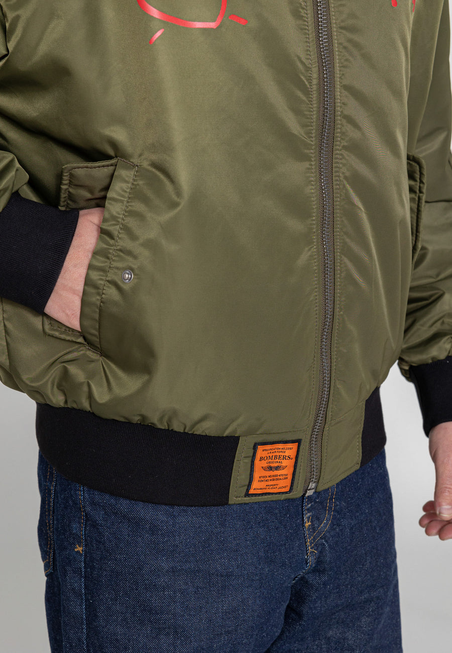 Stay Beautiful M Bomberjacke in Kaki Jacken Bombers Original