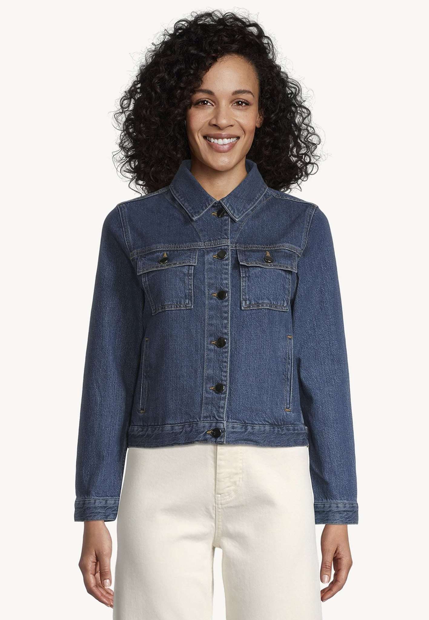 Ardesen Denim Jacket in Mid Blue Denim Jeansjacken Tamaris