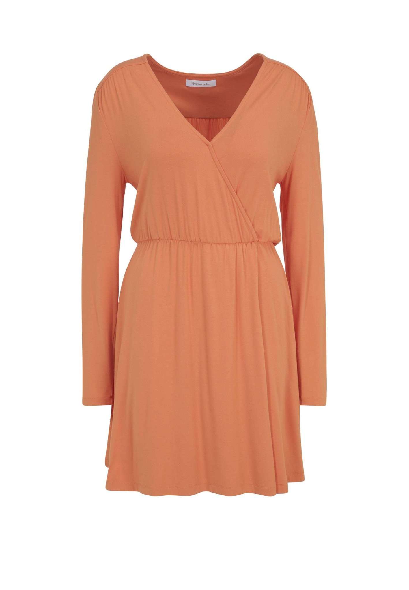 Aiud Jersey Wrap Dress in Dusty Orange Kleider Tamaris