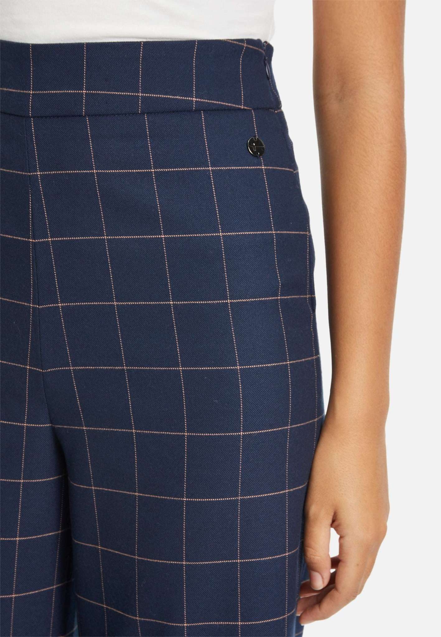 Balimo Culotte Trouser in Blueberry Window Check Leggings Tamaris