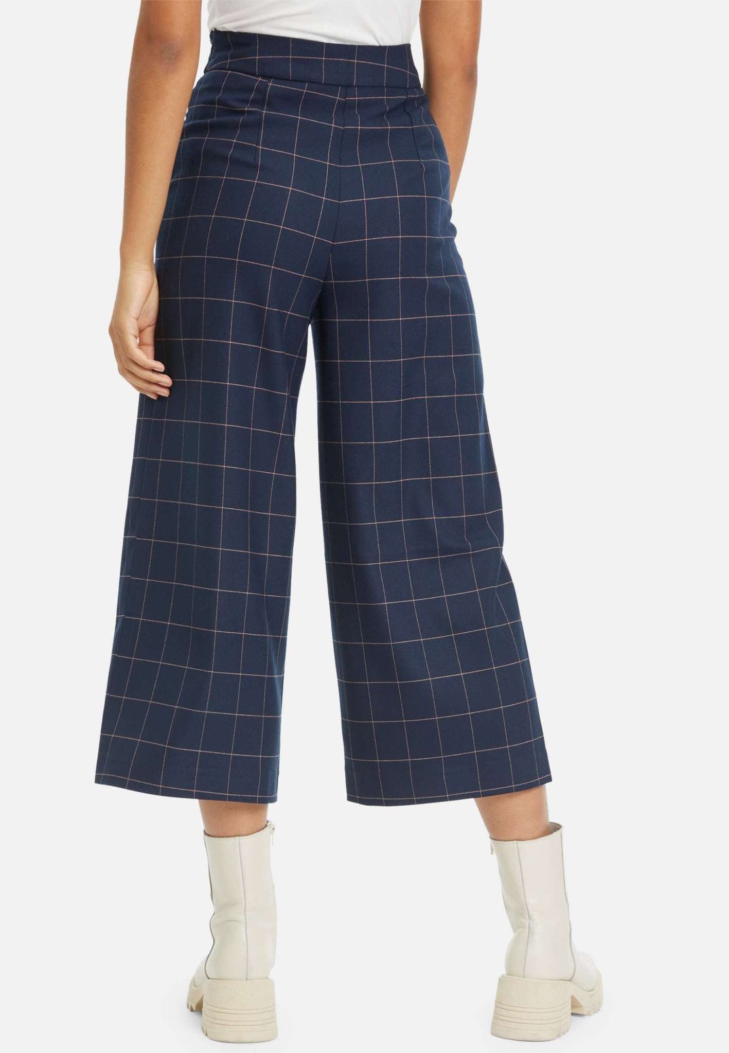 Balimo Culotte Trouser in Blueberry Window Check Leggings Tamaris