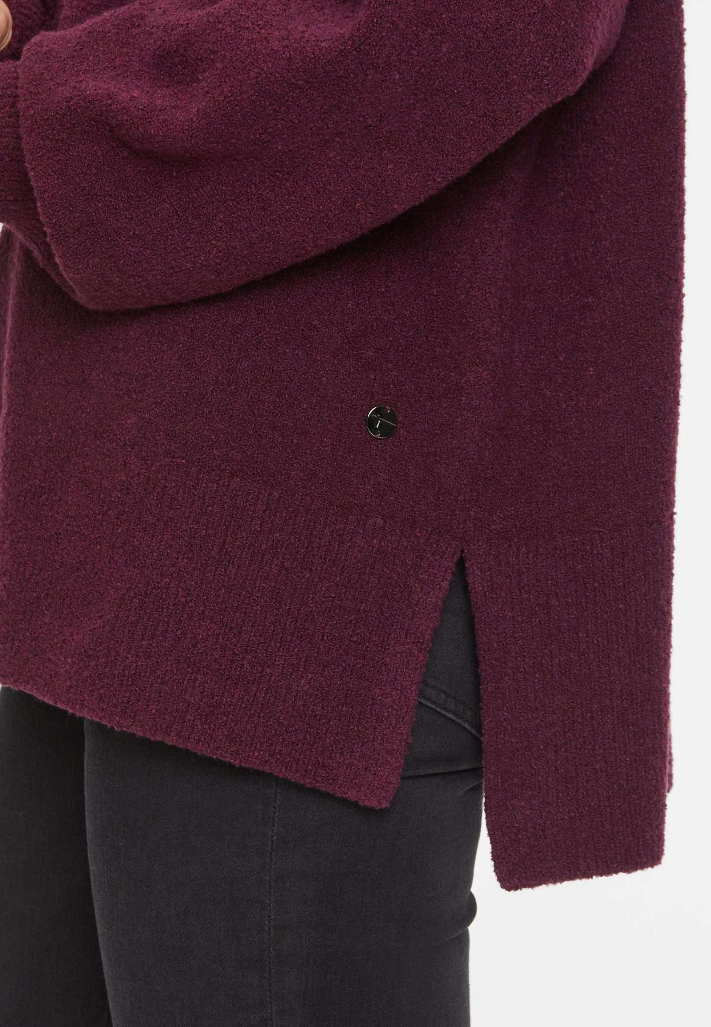 Barlt Boucle Knit Sweater in Grape Wine Pullover Tamaris