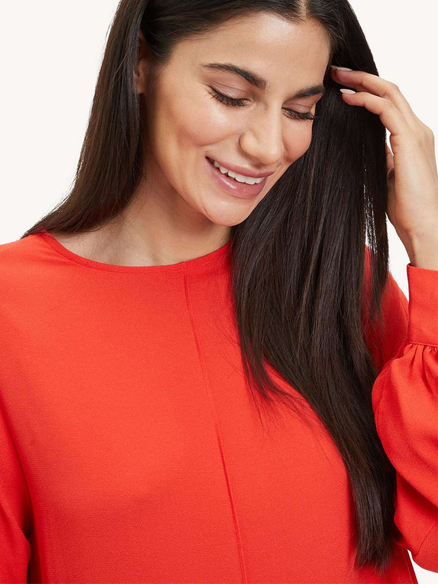 Bedenica A- Line Dress in Fiery Red Kleider Tamaris