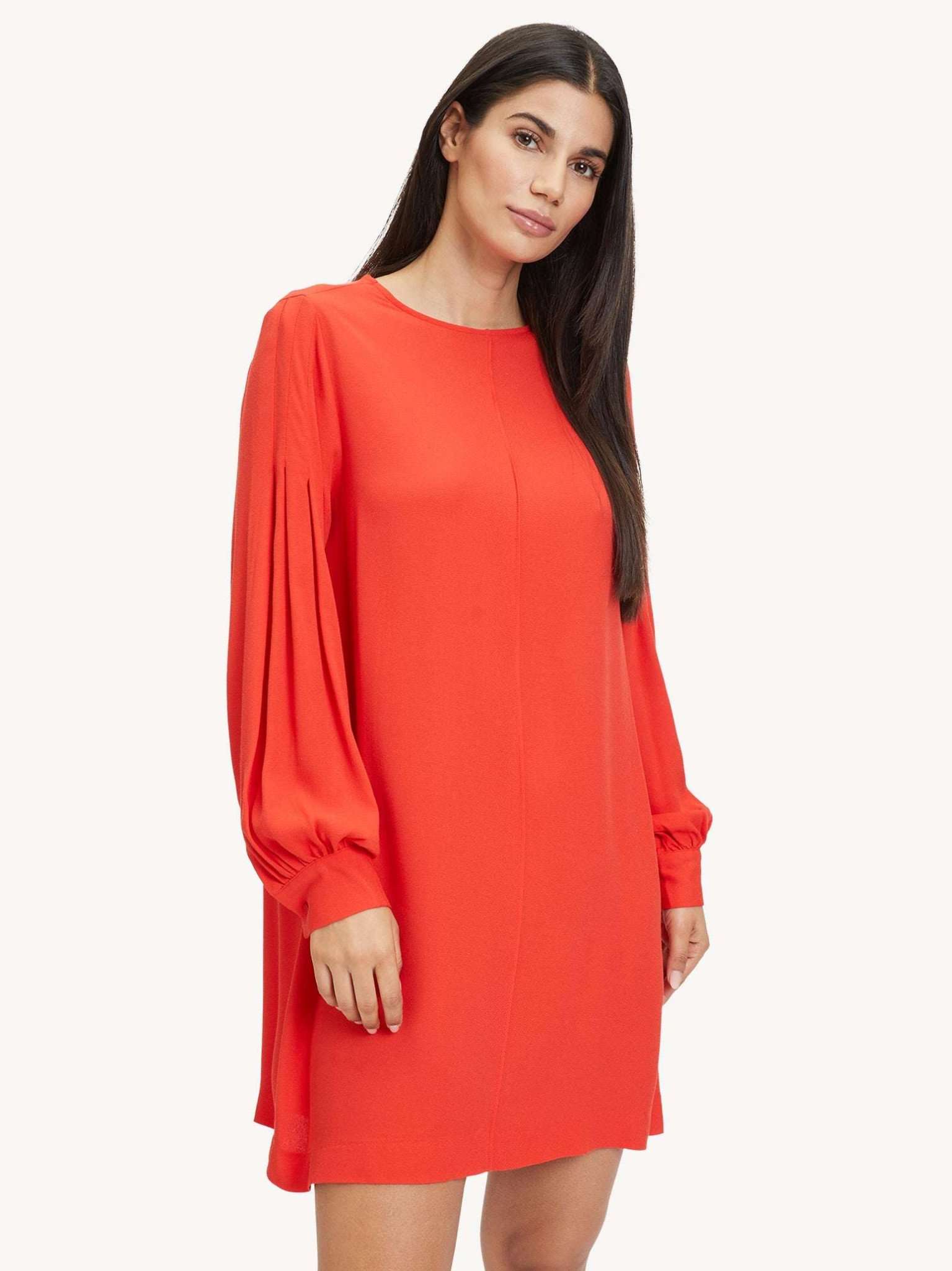 Bedenica A- Line Dress in Fiery Red Kleider Tamaris