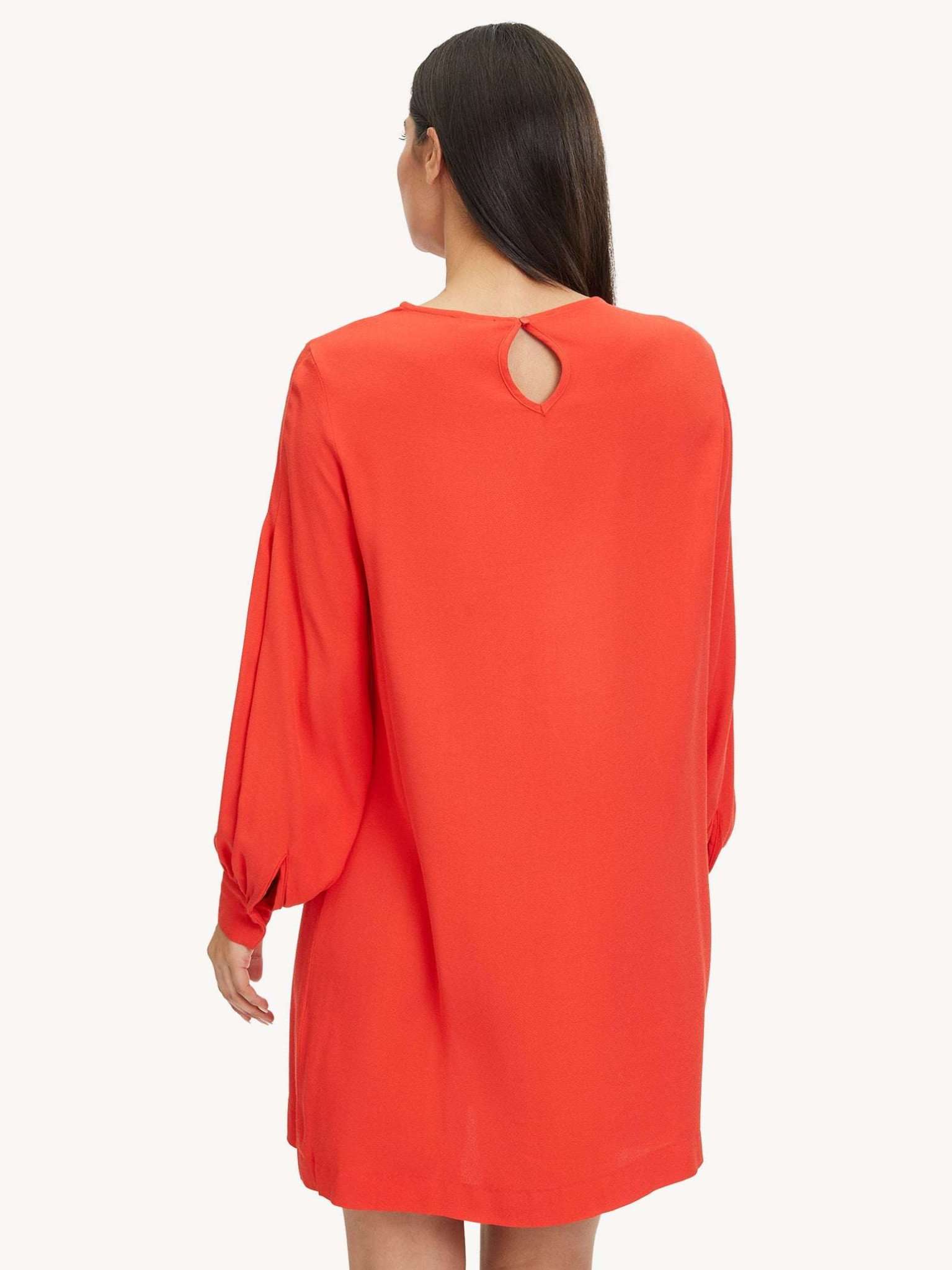 Bedenica A- Line Dress in Fiery Red Kleider Tamaris