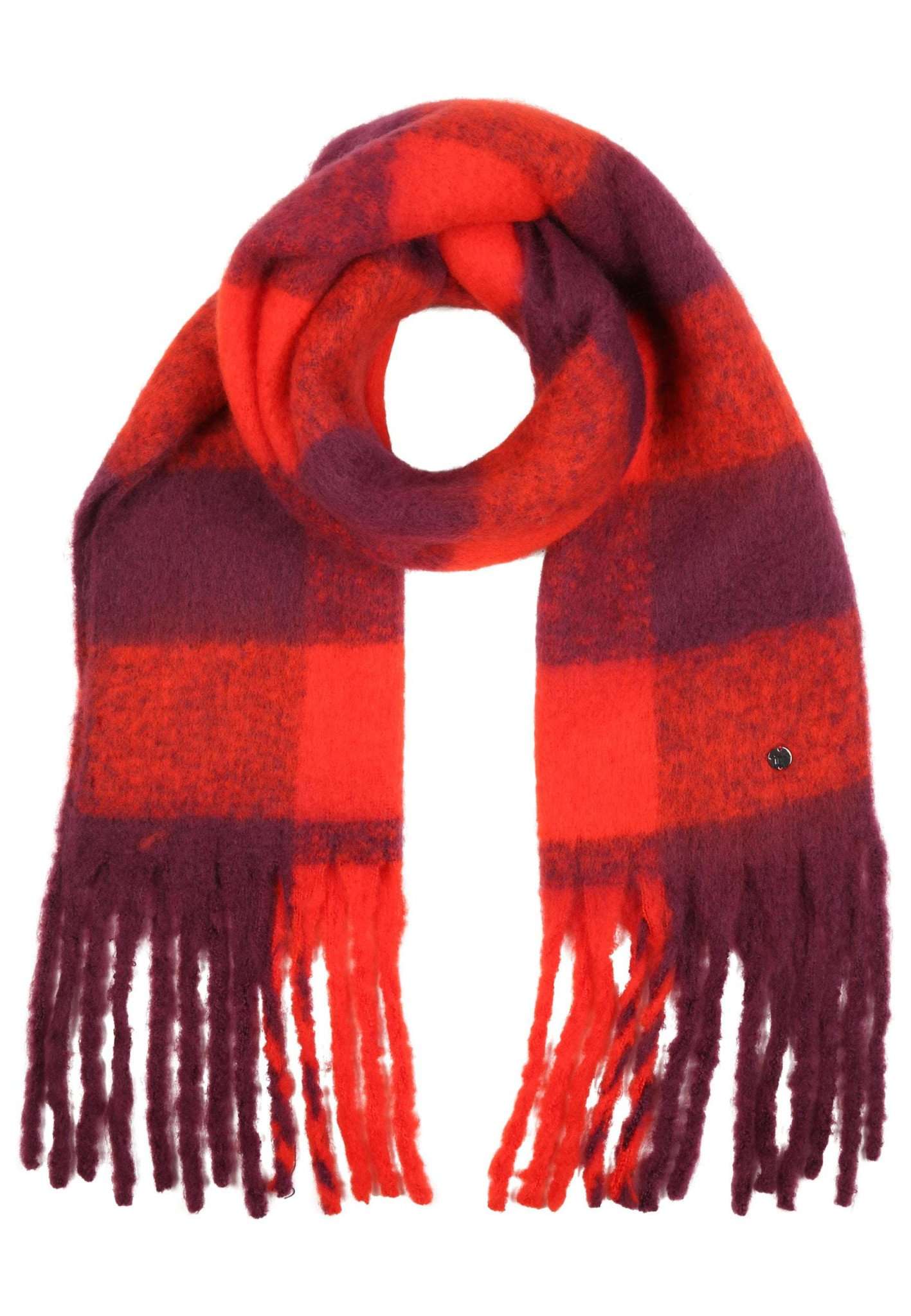 Birstein in Fiery Red Grape Wine checked Schals Tamaris