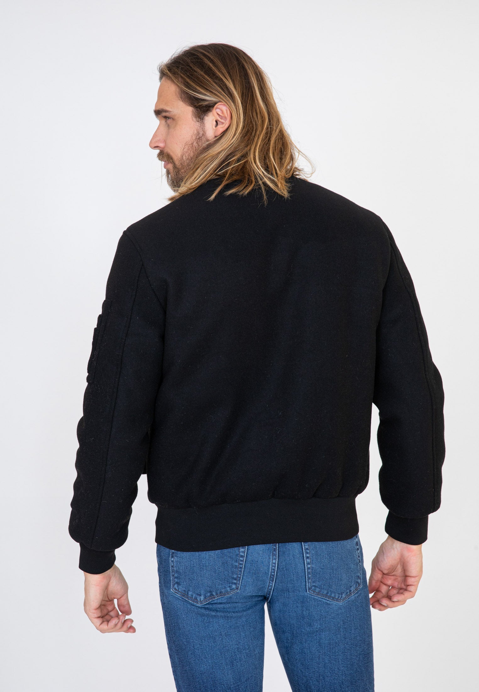 Track M Bomberjacke in Black Jacken Bombers Original