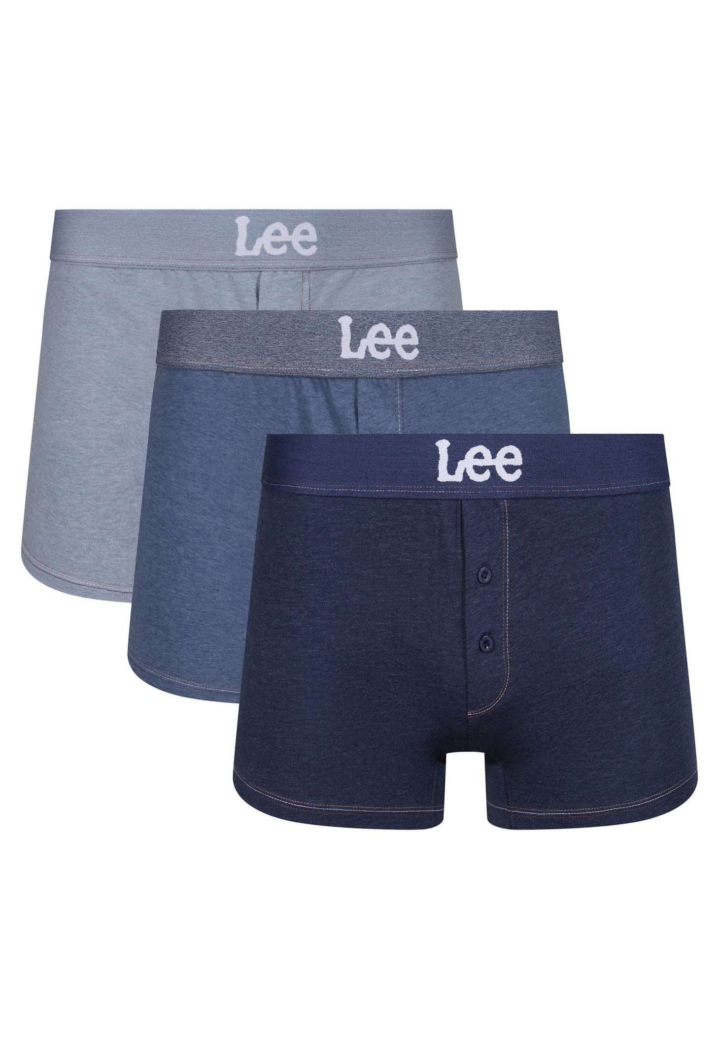 3 Pack Trunks Rushton in Denim Unterwäsche Lee   