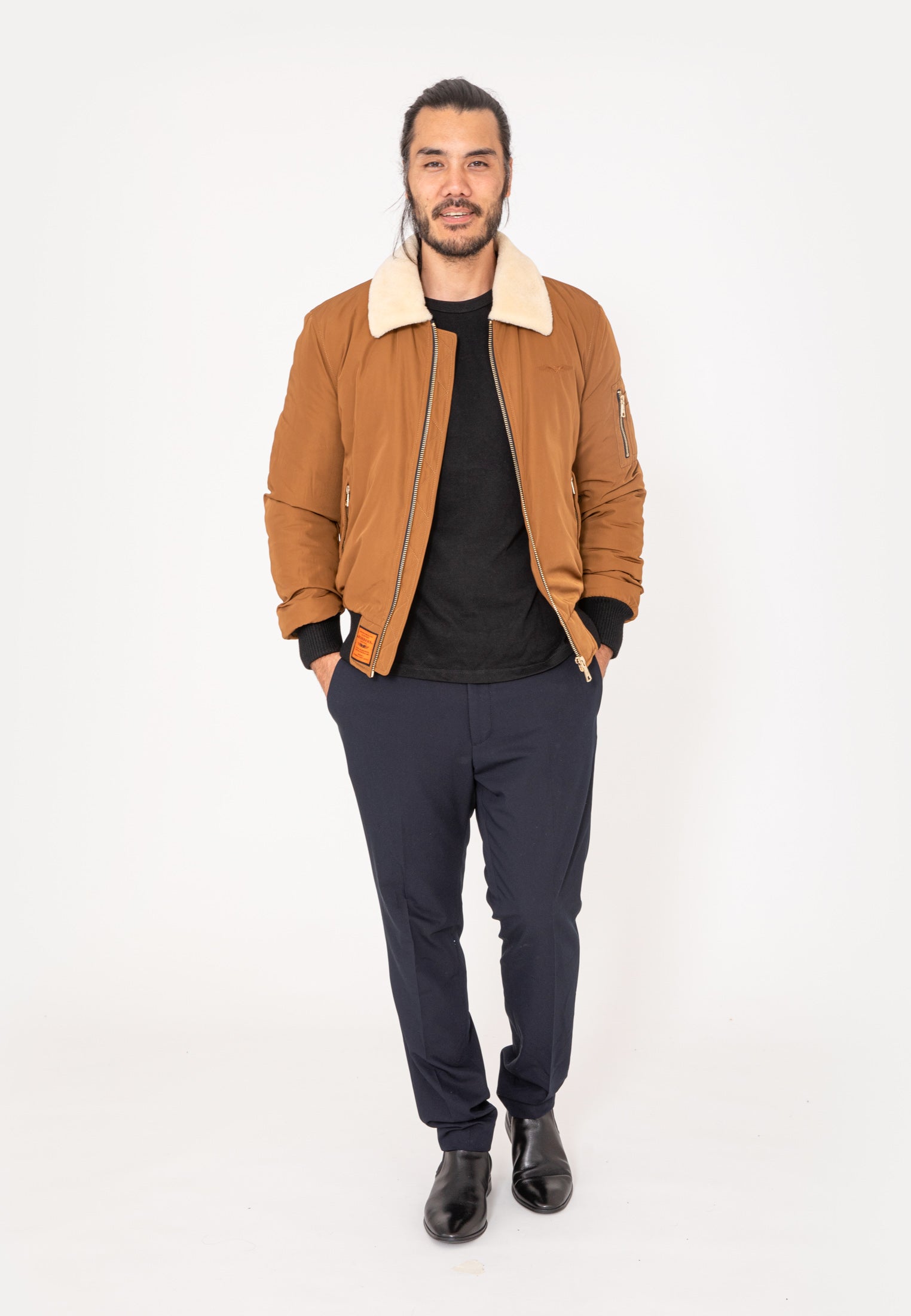 Versmold M Bomberjacke in Camel Jacken Bombers Original