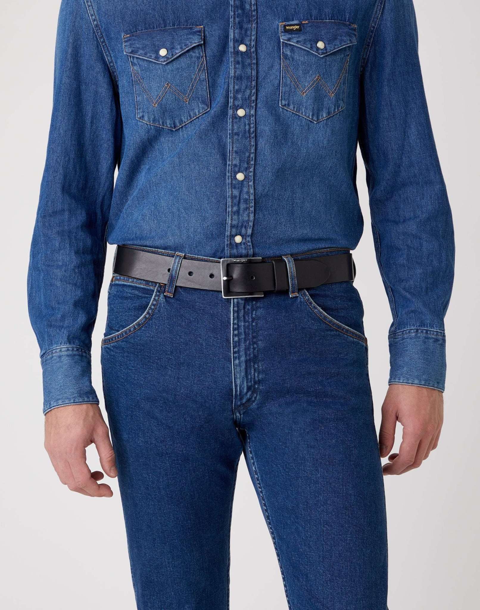 Kabel Buckle Belt in Black Gürtel Wrangler