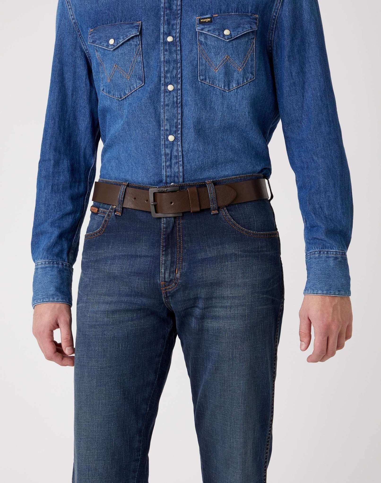 Kabel Buckle Belt in Brown Gürtel Wrangler