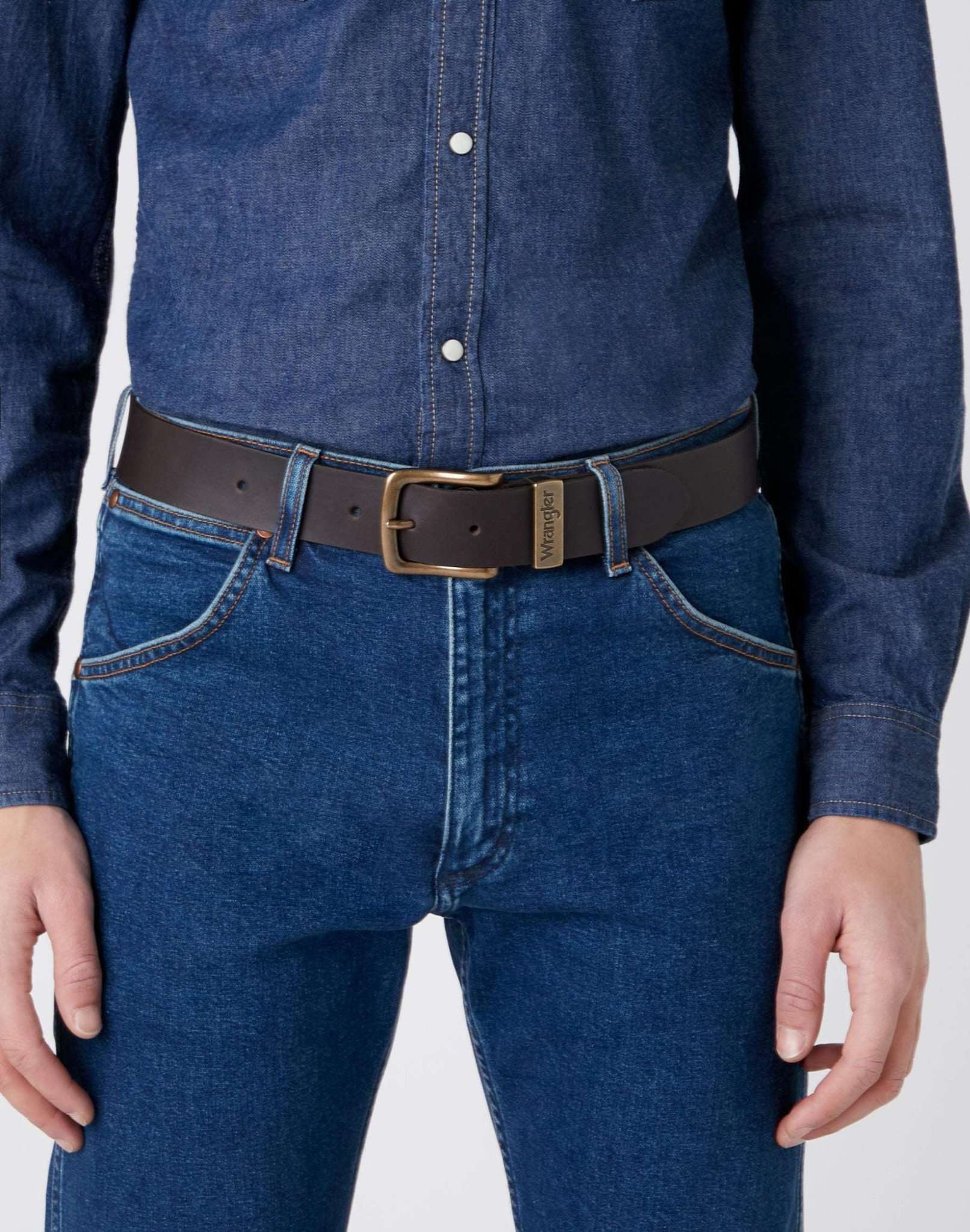 Metal Loop Belt in Brown Gürtel Wrangler