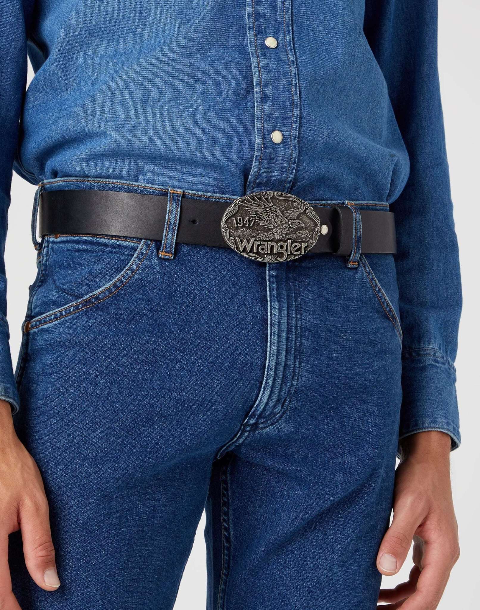 W Eagle Belt in Black Gürtel Wrangler