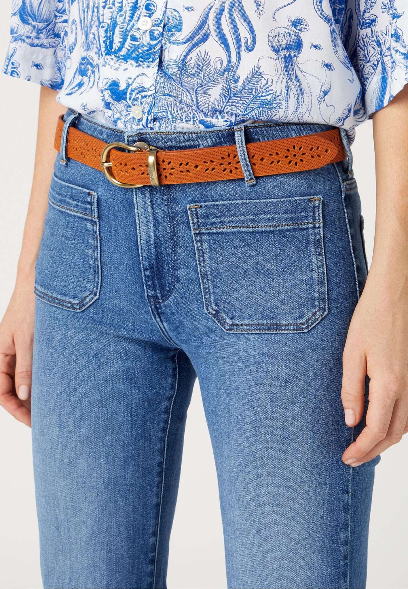 Flower Belt in Cognac Gürtel Wrangler   