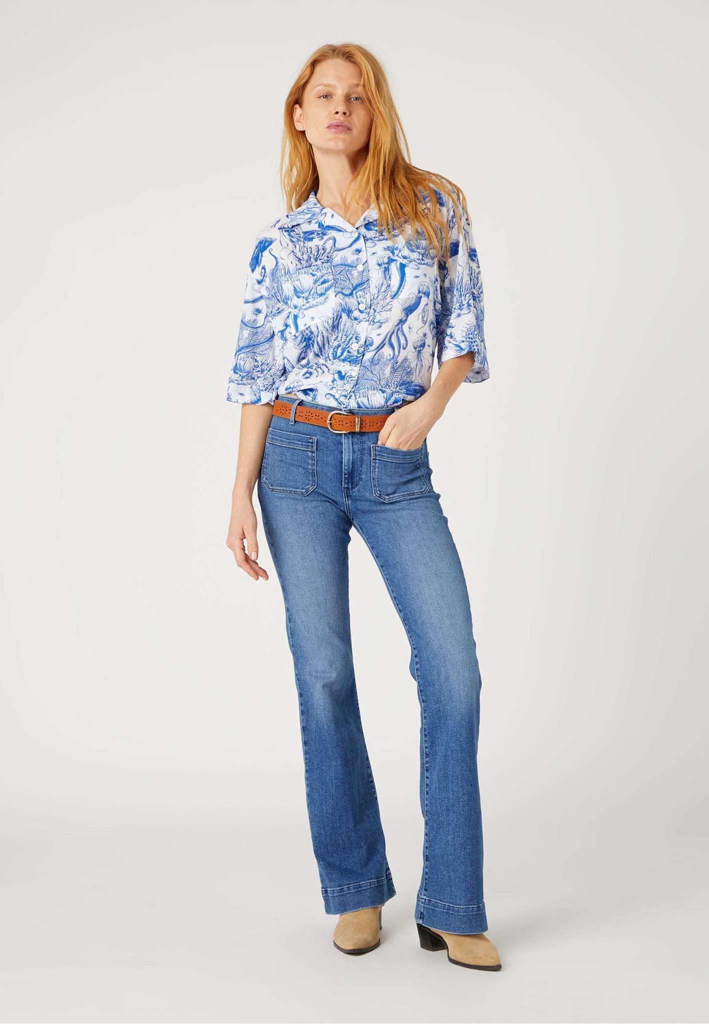 Flower Belt in Cognac Gürtel Wrangler