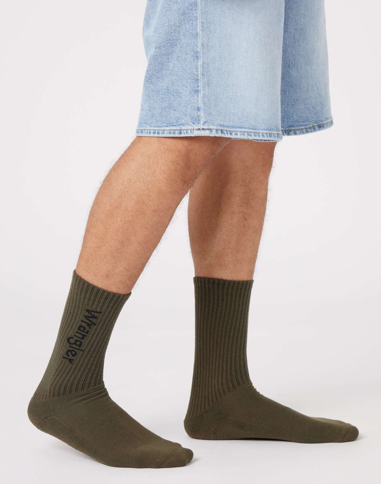 2 Pack Logo Socks in Deep Lichen Green Socken Wrangler