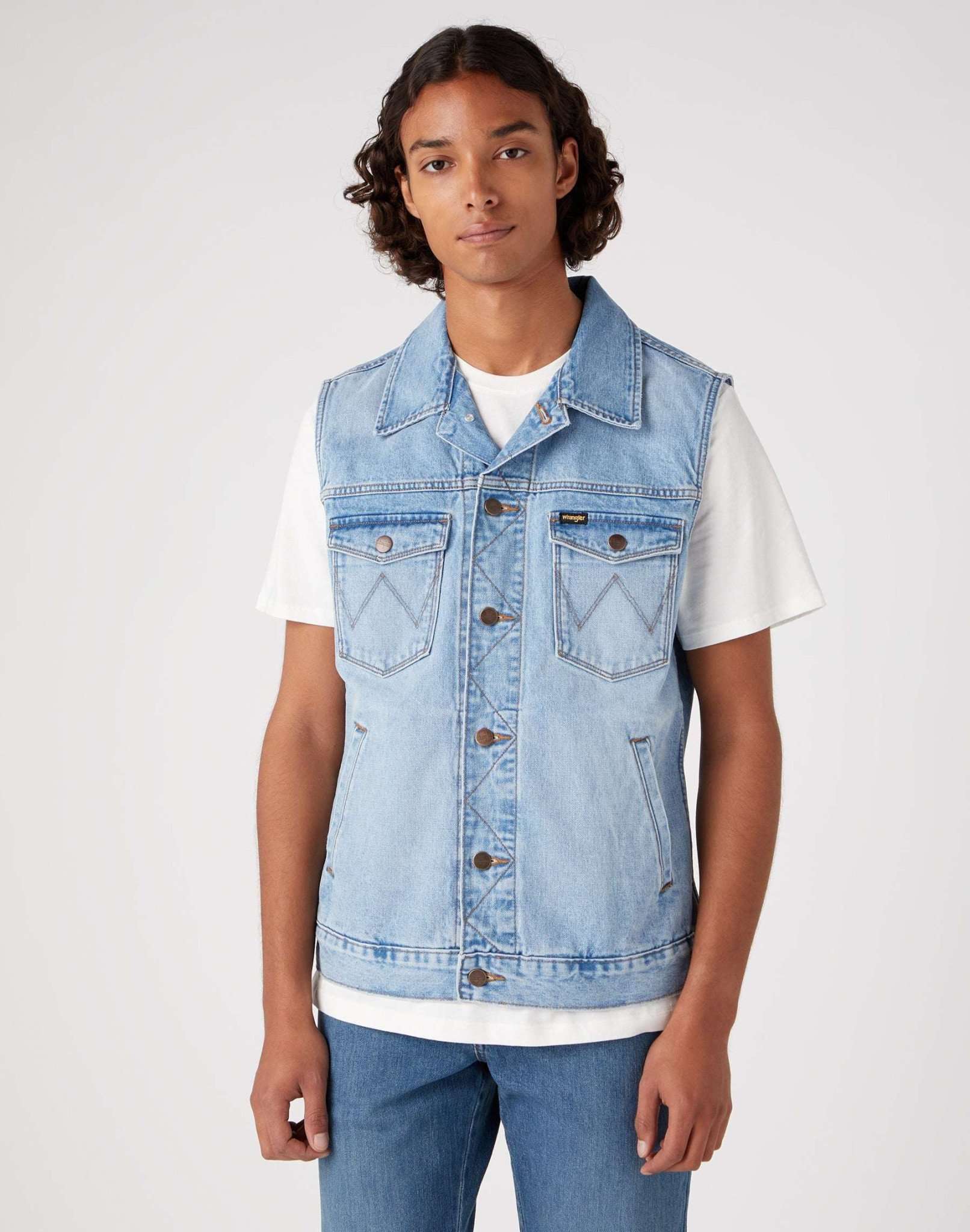 Denim Vest in Blue Sunrise Jacken Wrangler