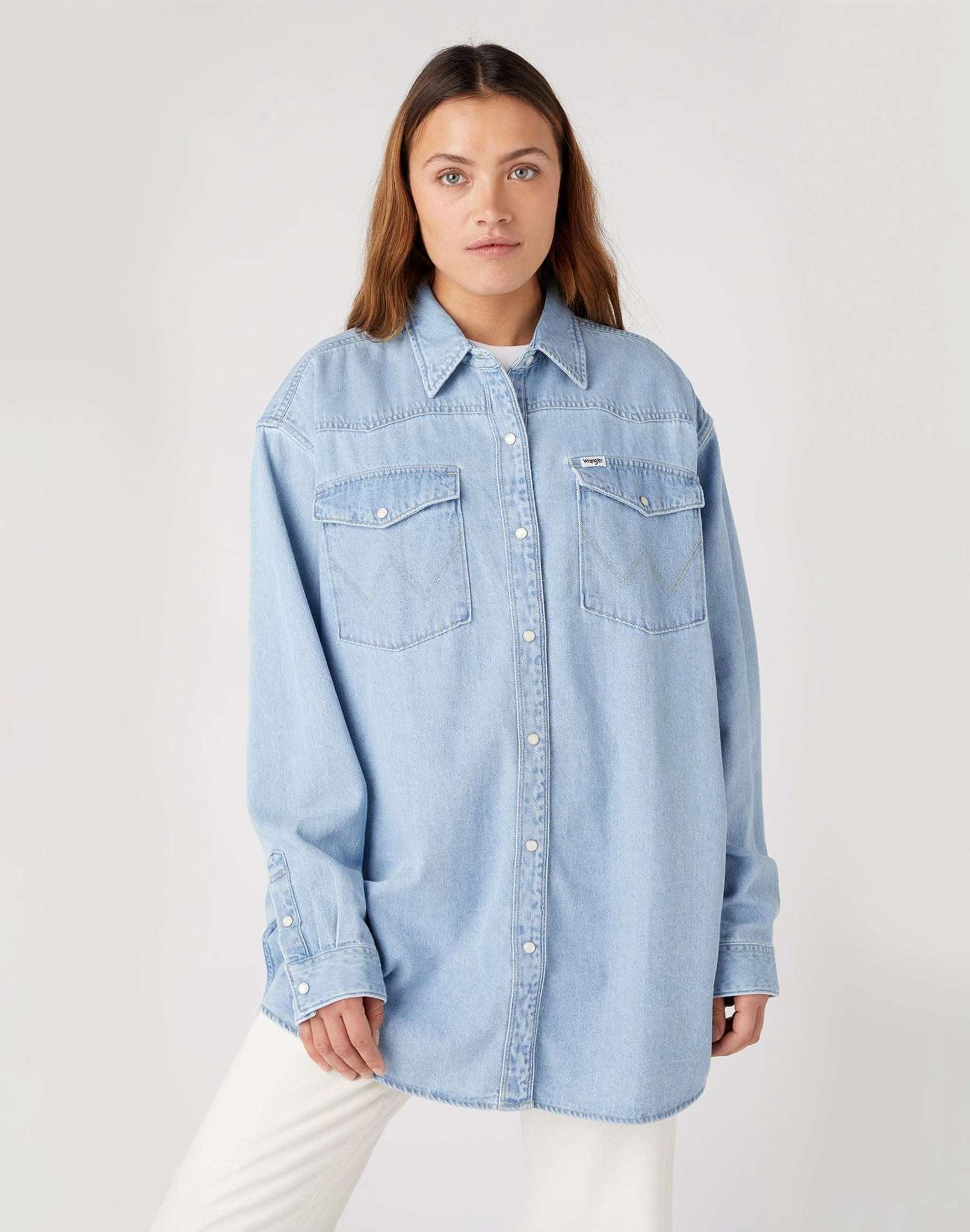 Jumbo Shirt in Light Vintage Indigo Hemden Wrangler   