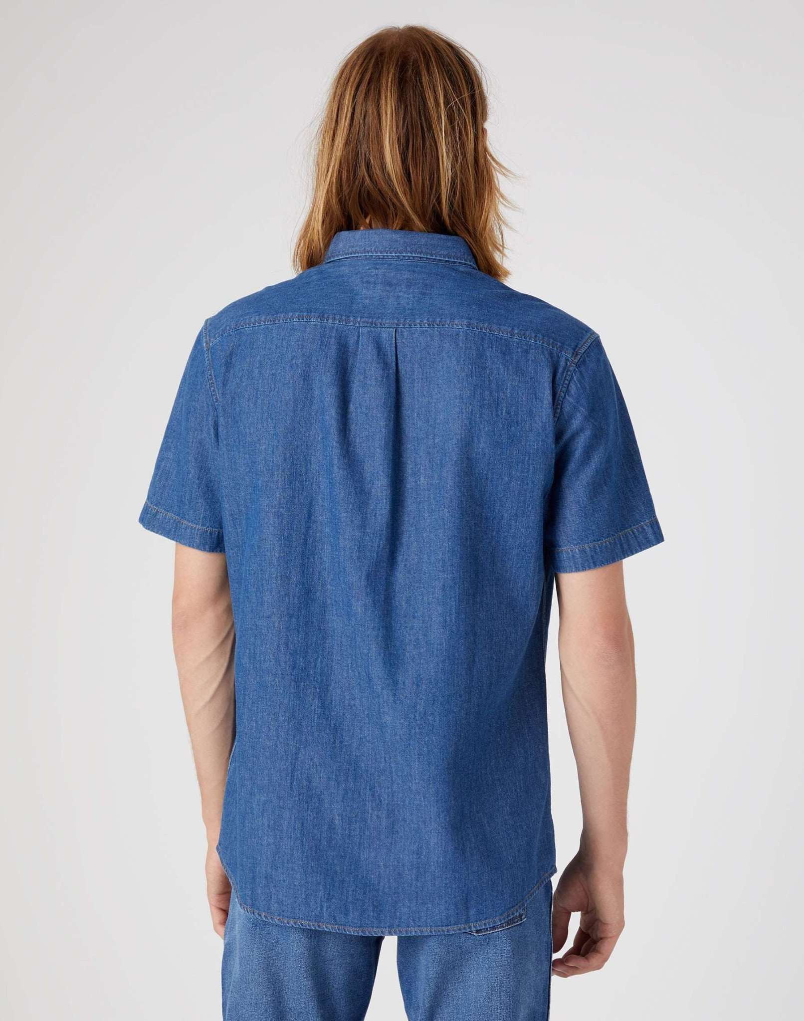 Kurzarm One Pocket Shirt in Dark Stone Jeanshemden Wrangler