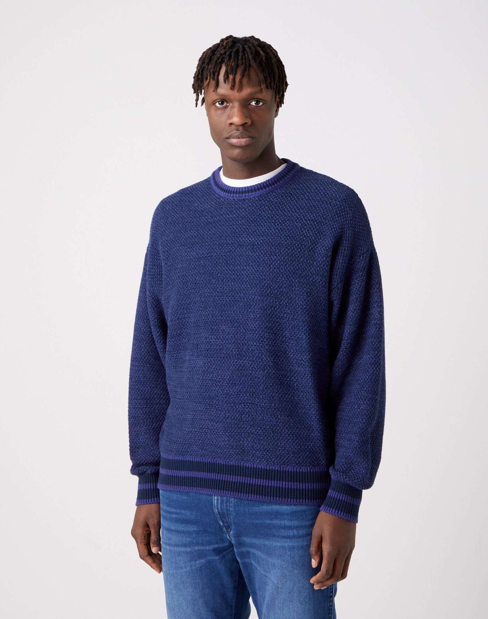 Varsity Knit in Blue Ribbon Pullover Wrangler