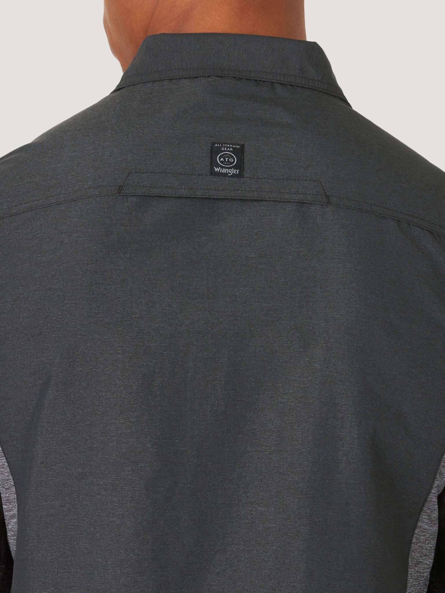 All Terrain Gear Mixed Material Shirt in Black Hemden Wrangler