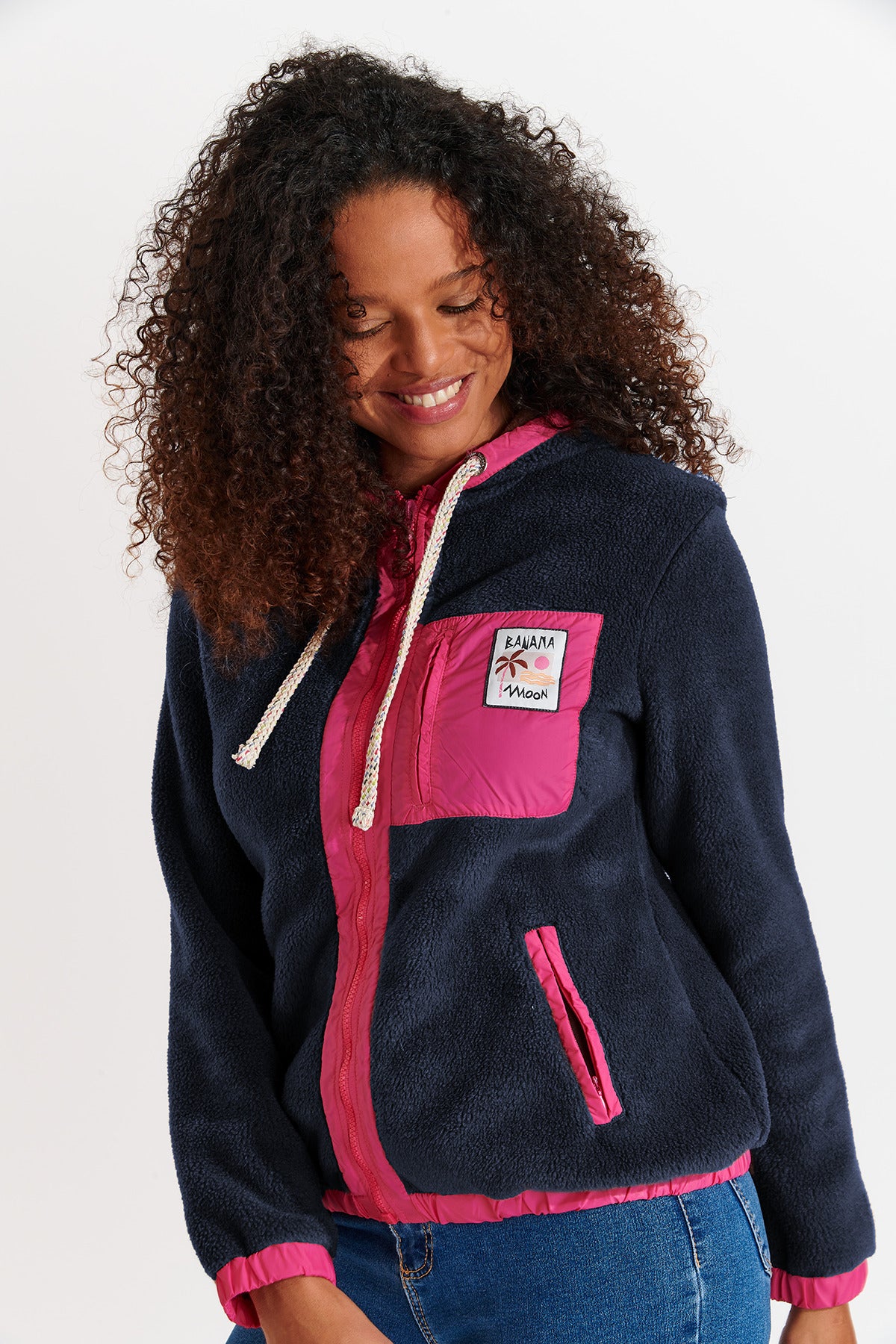 WARREN-BRICHILL Fleecejacke in Marine Jacken Banana Moon